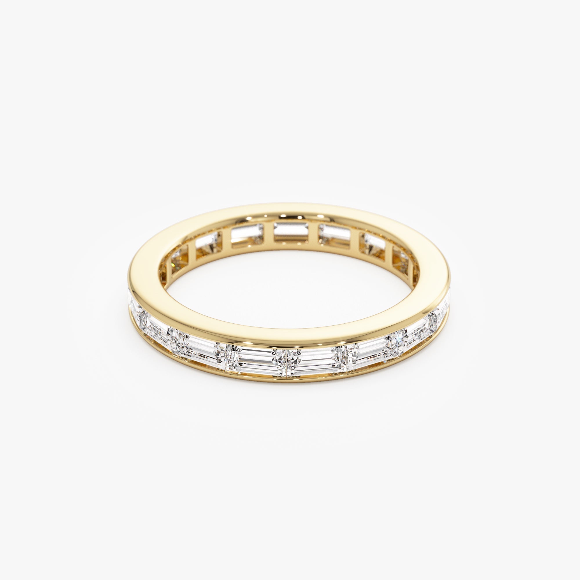 OBFJ1020 - 1.6 ctw 14k East to West Setting Full Eternity Baguette Lab Grown Diamond Ring - Layla 7