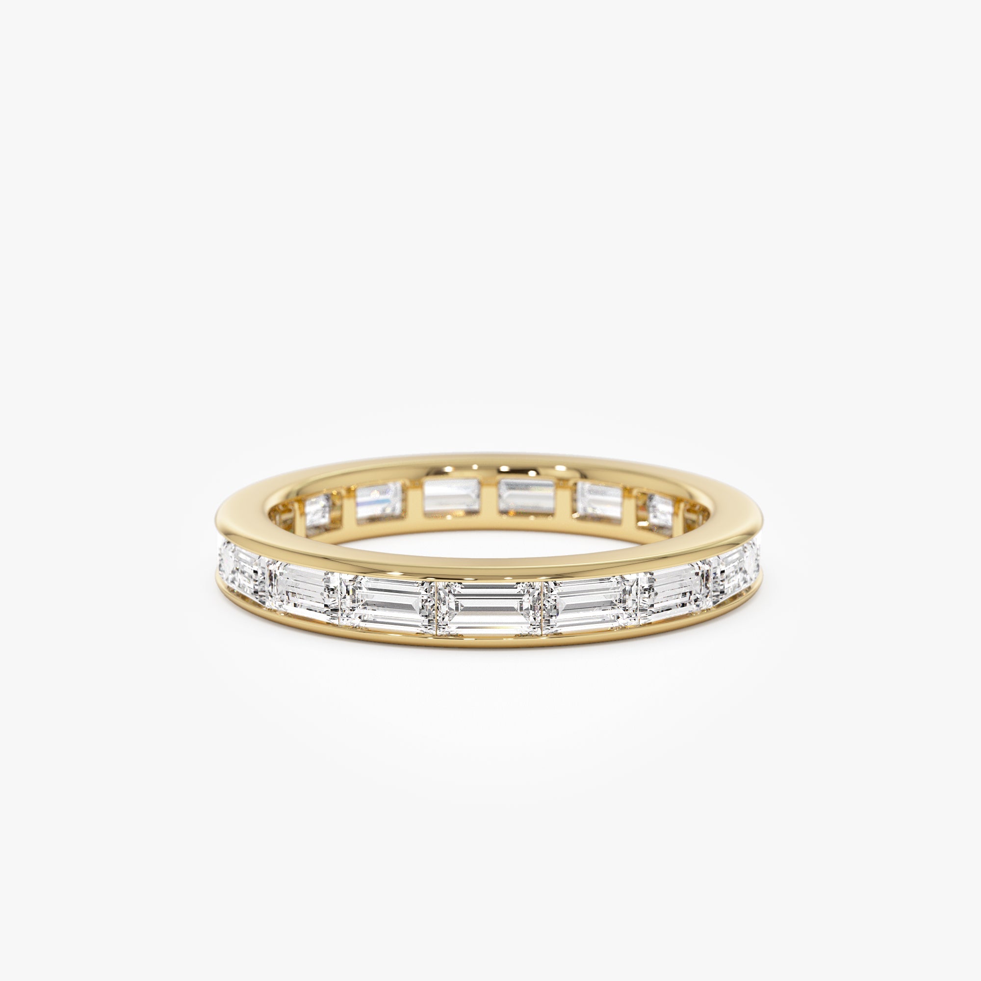 OBFJ1020 - 1.6 ctw 14k East to West Setting Full Eternity Baguette Lab Grown Diamond Ring - Layla 1