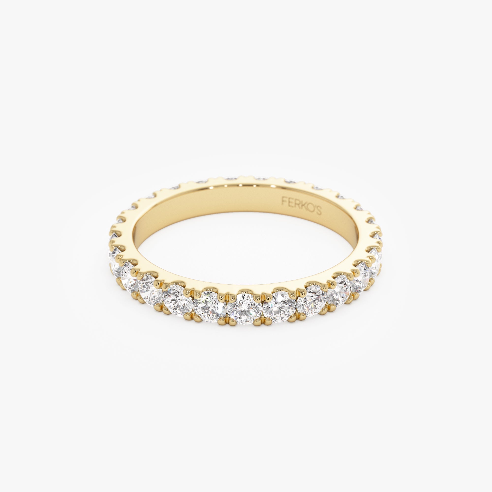 OBFJ1018 - 1.25 ctw 14k Pave Setting Full Eternity Lab Grown Diamond Ring - Elena 9