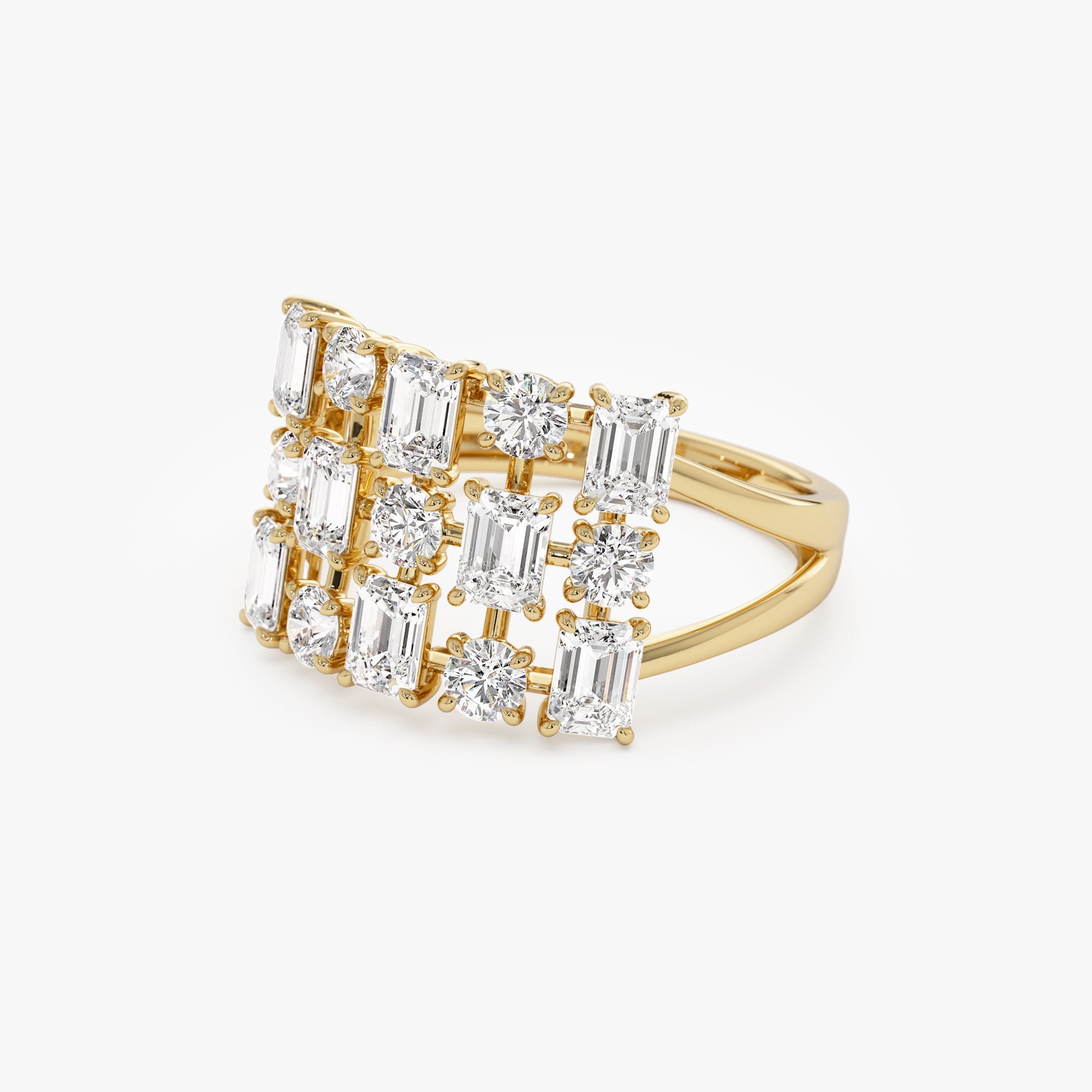 OBFJ0947 - 2.15 ctw Multi Shape Lab Grown Diamond Cocktail Ring - June 9