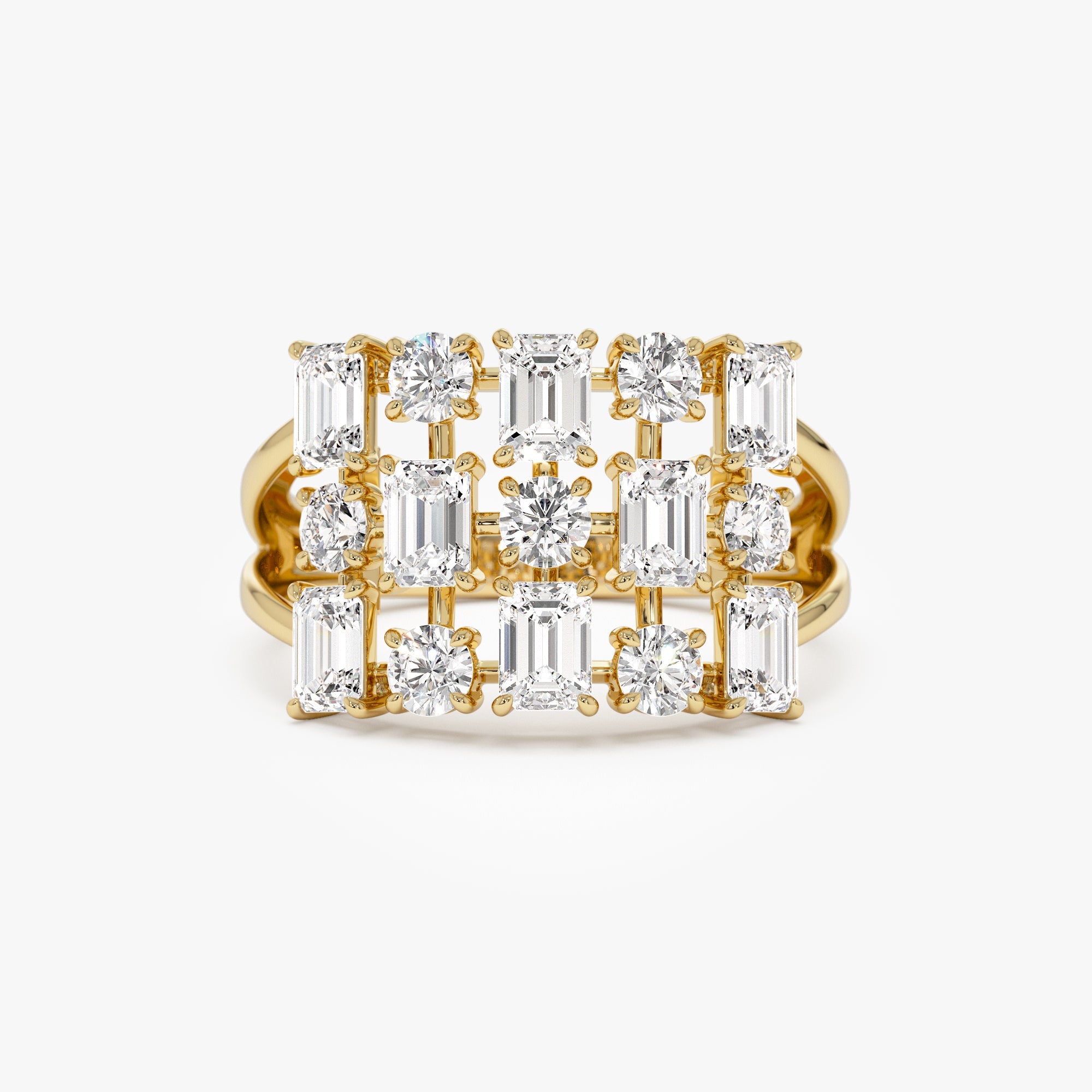 OBFJ0947 - 2.15 ctw Multi Shape Lab Grown Diamond Cocktail Ring - June 1