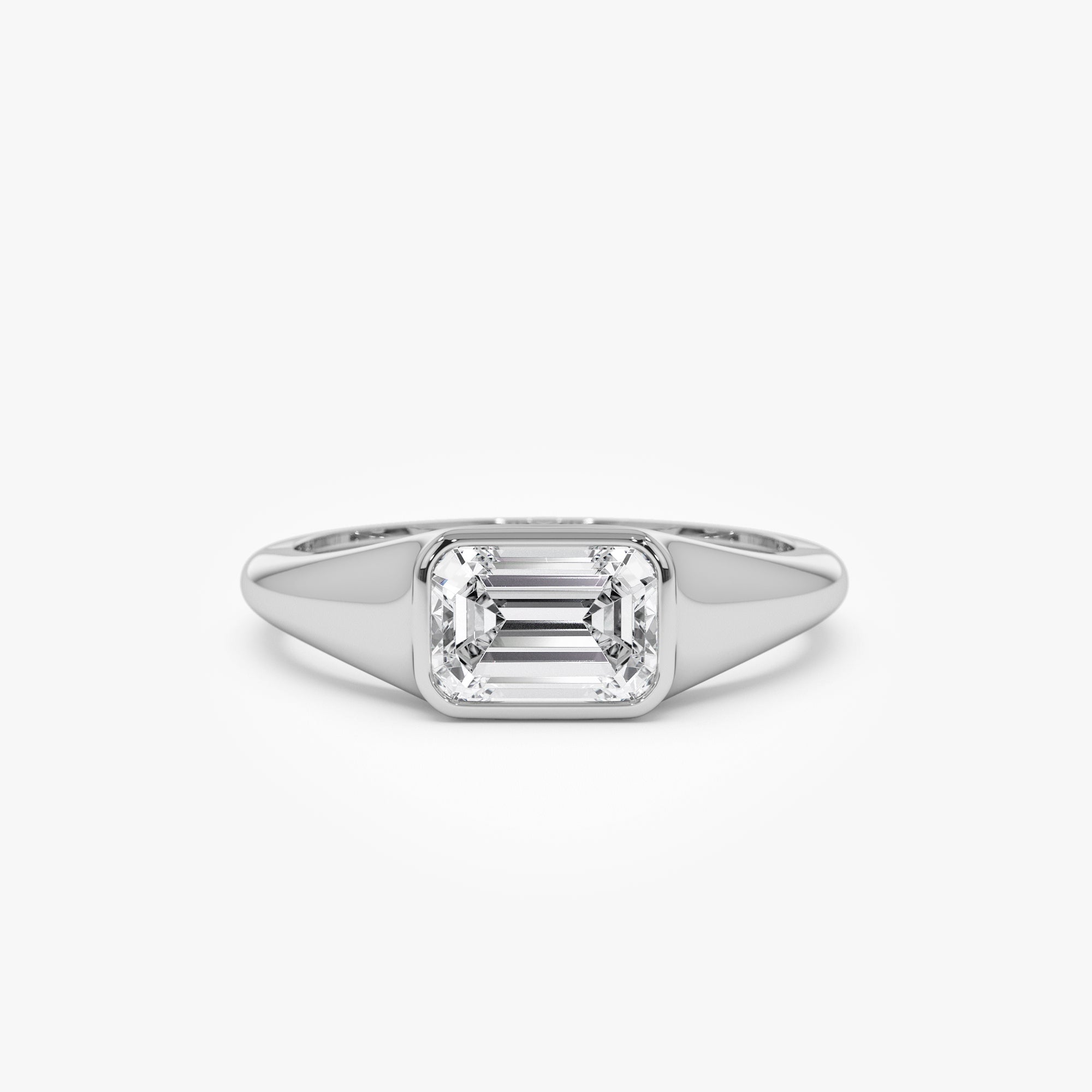 OBFJ0976 - 1.00 ctw 14k Emerald Cut Lab Grown Diamond Ring - Remi 8