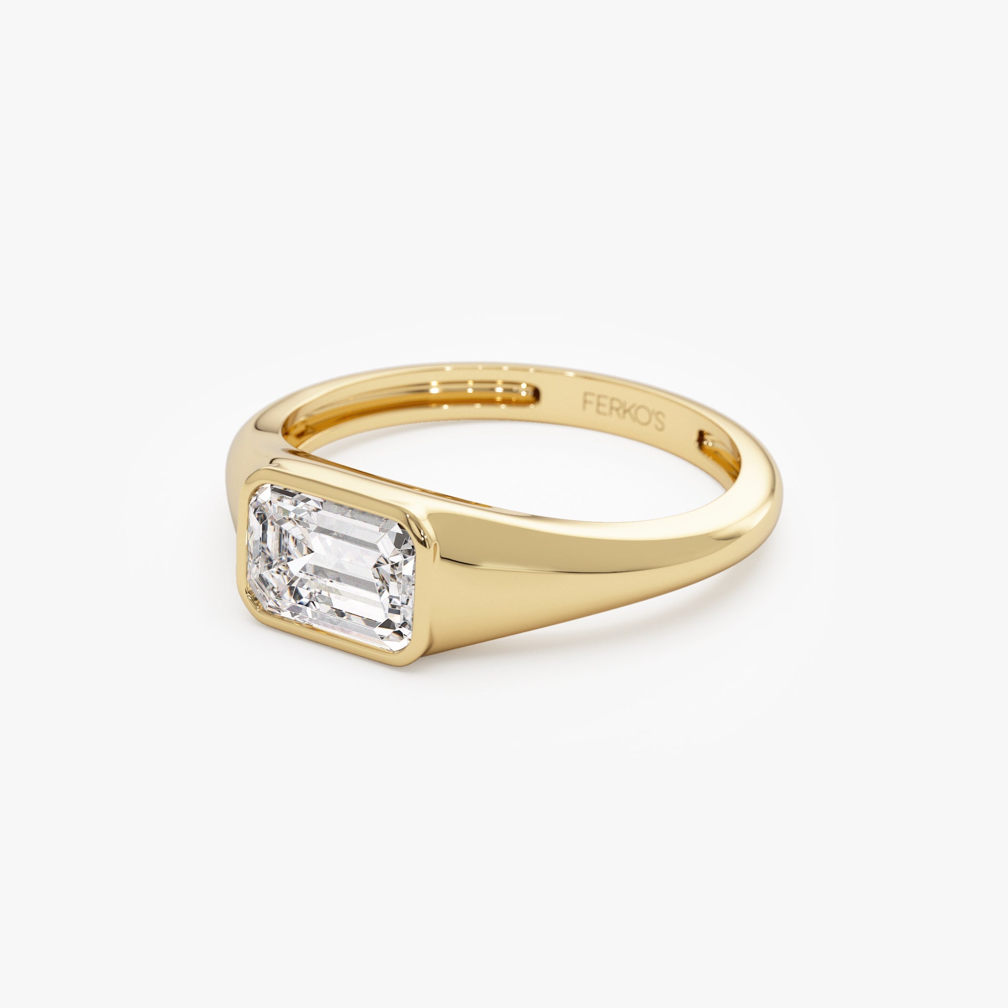 OBFJ0976 - 1.00 ctw 14k Emerald Cut Lab Grown Diamond Ring - Remi 9