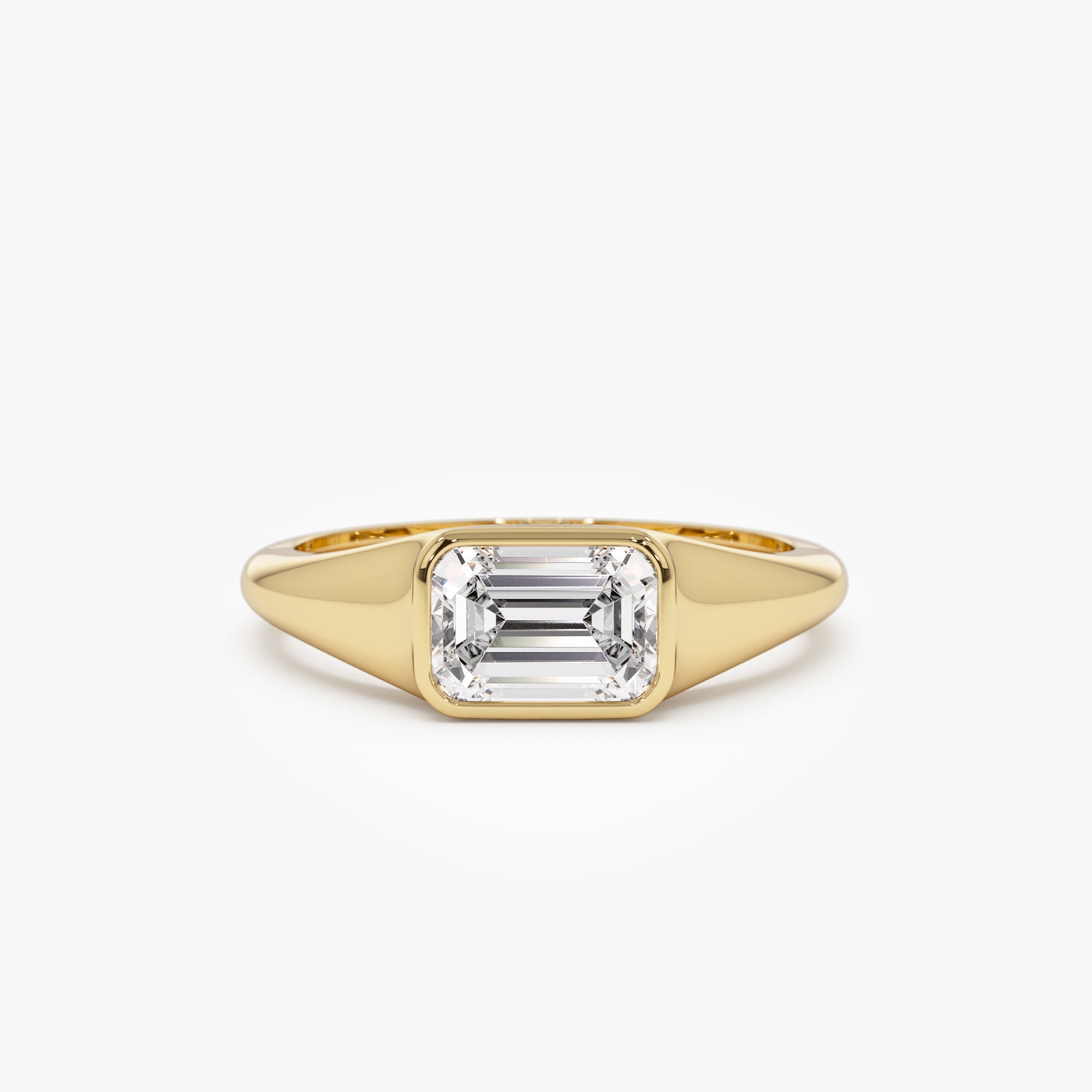 OBFJ0976 - 1.00 ctw 14k Emerald Cut Lab Grown Diamond Ring - Remi 1