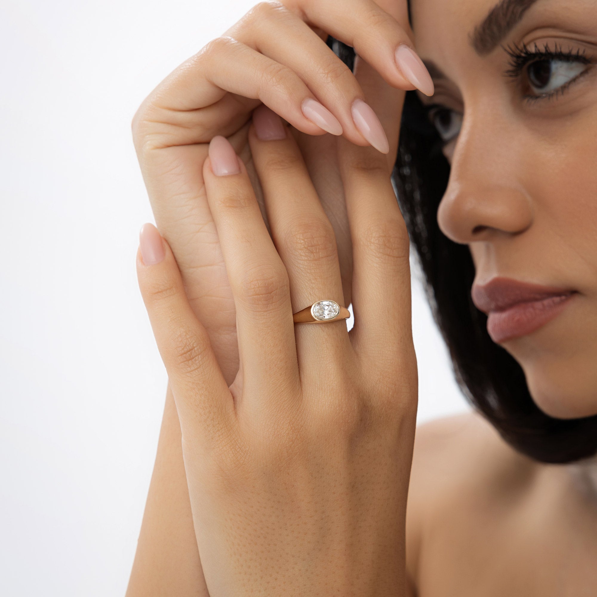 OBFJ0975 - 1.00 ctw 14k Oval Shape Lab Grown Diamond Ring - Amira 4