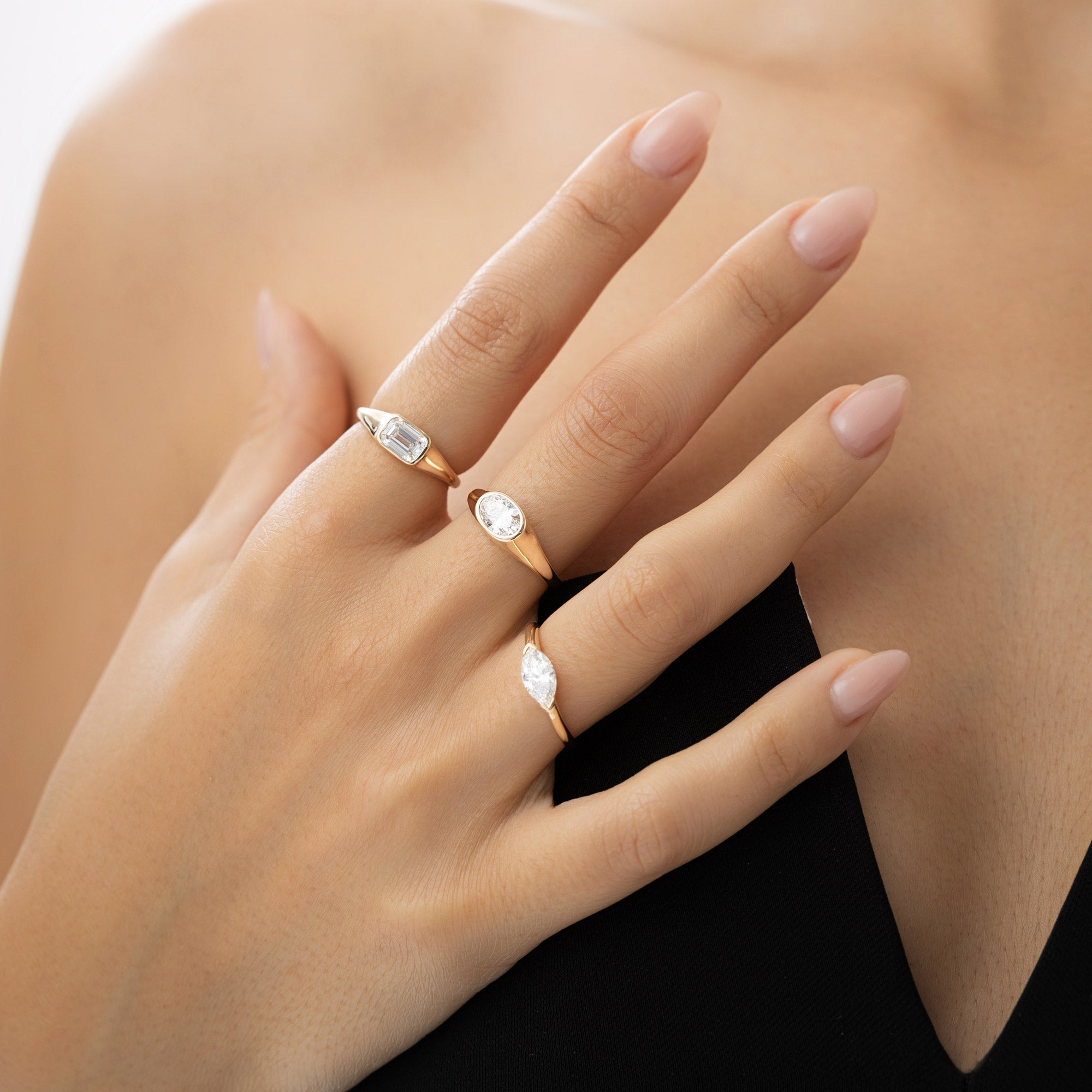 OBFJ0975 - 1.00 ctw 14k Oval Shape Lab Grown Diamond Ring - Amira 7