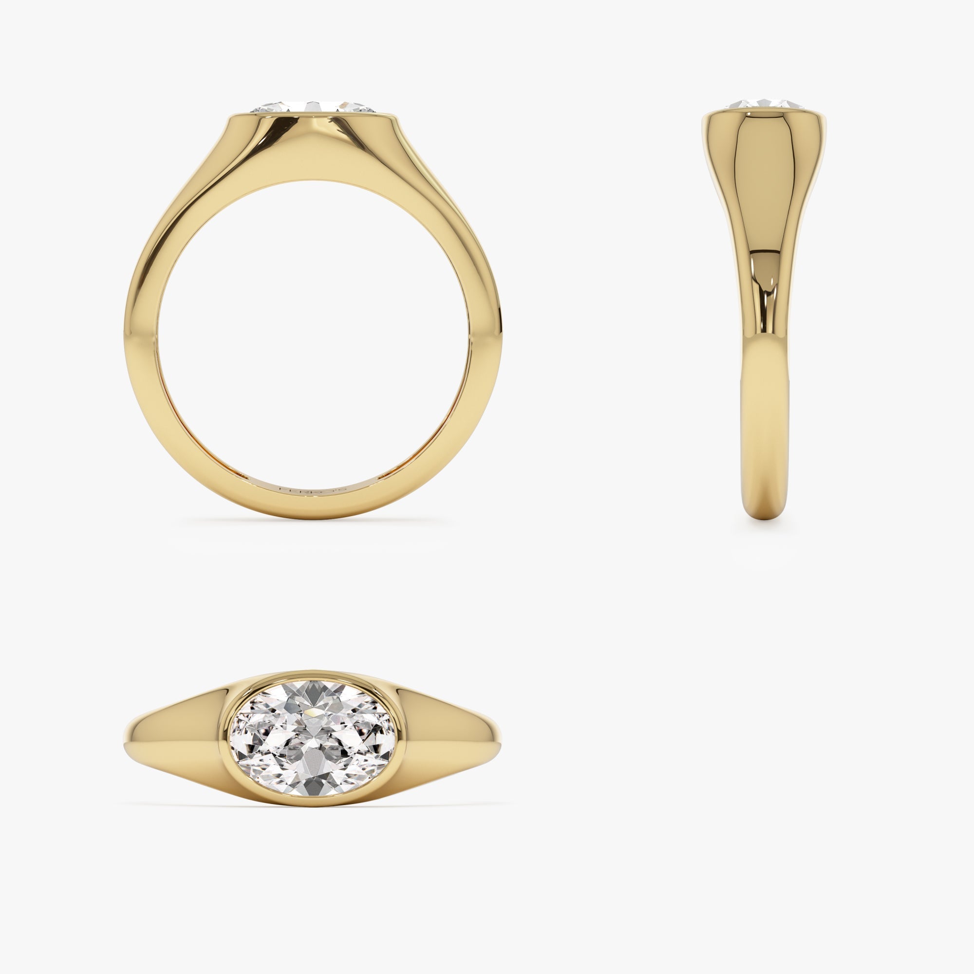 OBFJ0975 - 1.00 ctw 14k Oval Shape Lab Grown Diamond Ring - Amira 11