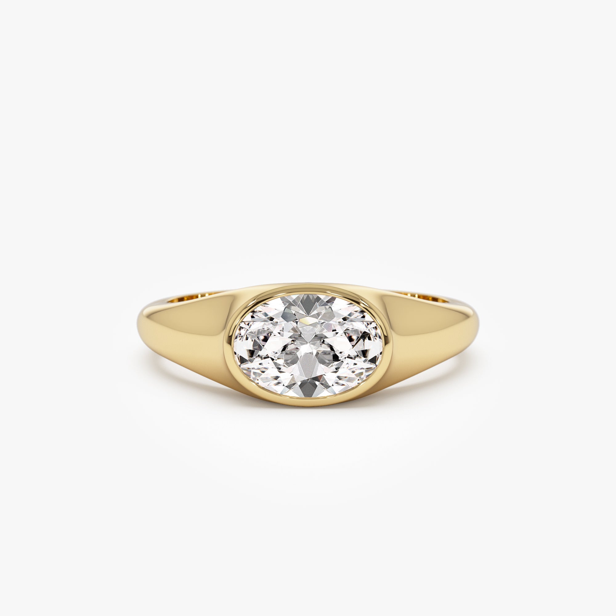 OBFJ0975 - 1.00 ctw 14k Oval Shape Lab Grown Diamond Ring - Amira 1