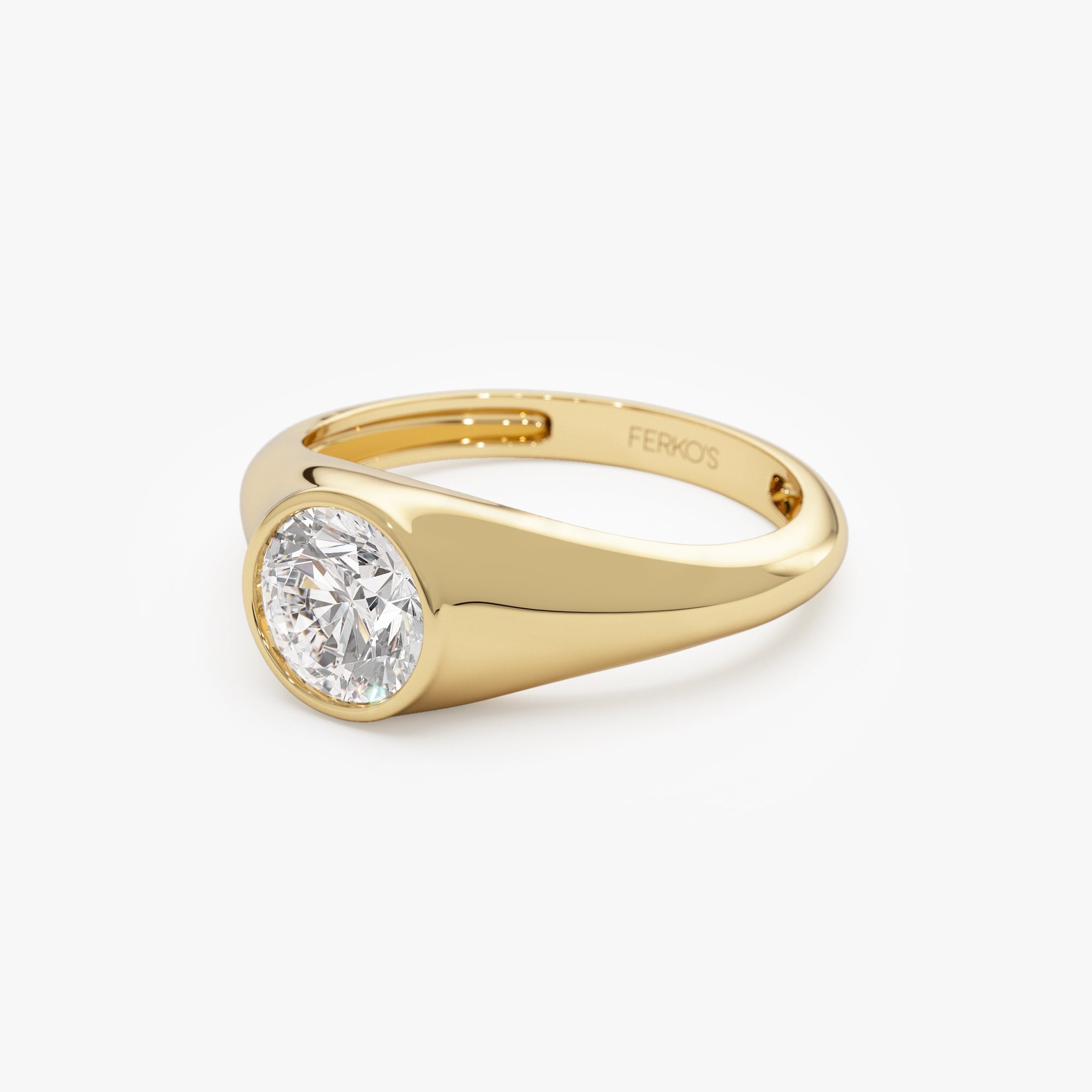 OBFJ0974 - 1.00 ctw 14k Round Shaped Lab Grown Diamond Ring - Alina 8