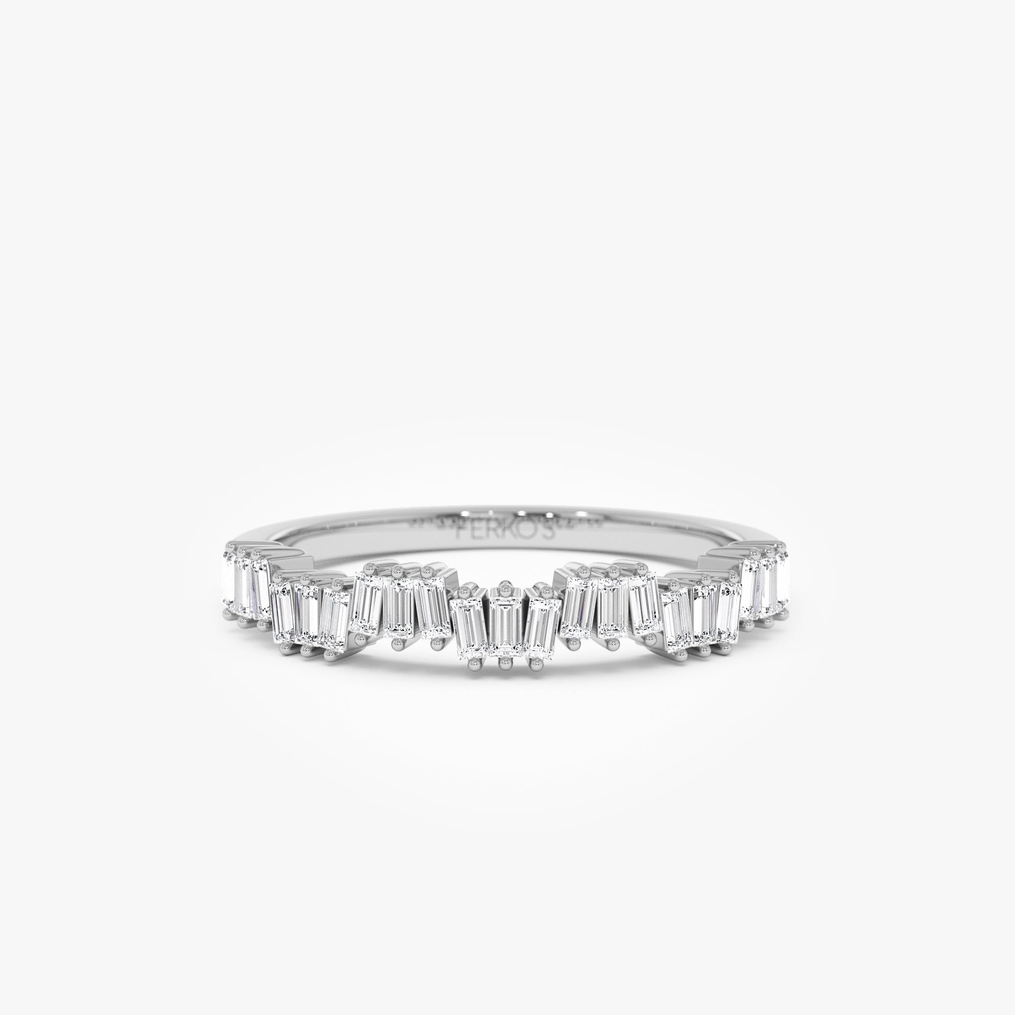 OBFJ0964 - 14k Asymetrical Baguette Diamonds Ring 7