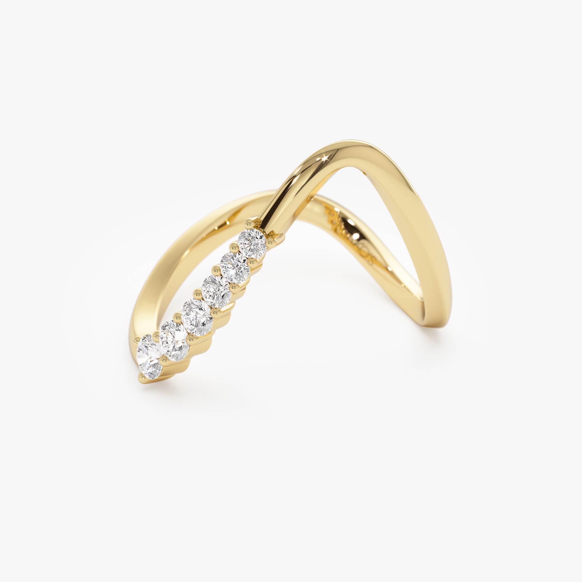 OBFJ0879 - 14K Open Twist Unique Diamond Ring 8