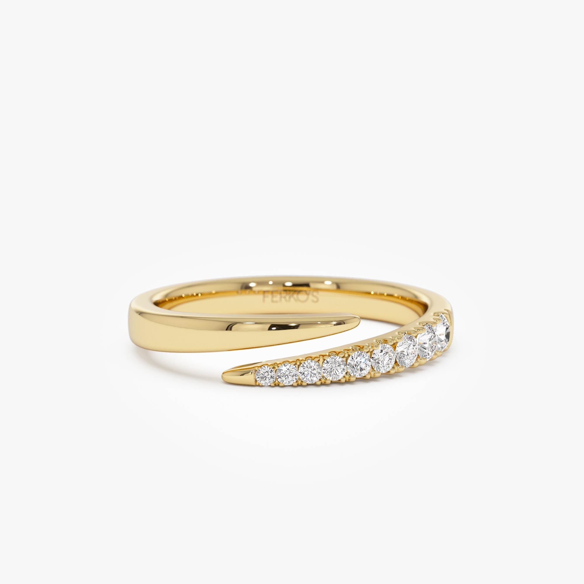 OBFJ0871 - 14K Diamond Wrap Crossover Ring 1