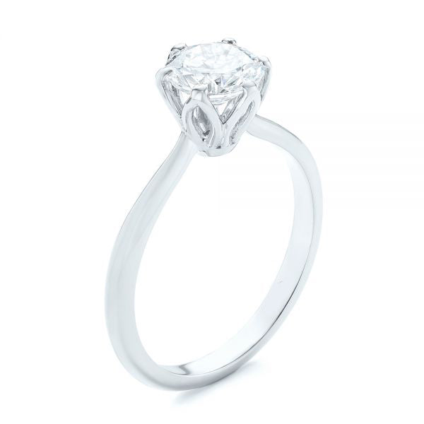 Elegant Solitaire Engagement Ring [Setting Only] - EC001 With 0.18 Carat Round Shape Natural Diamond