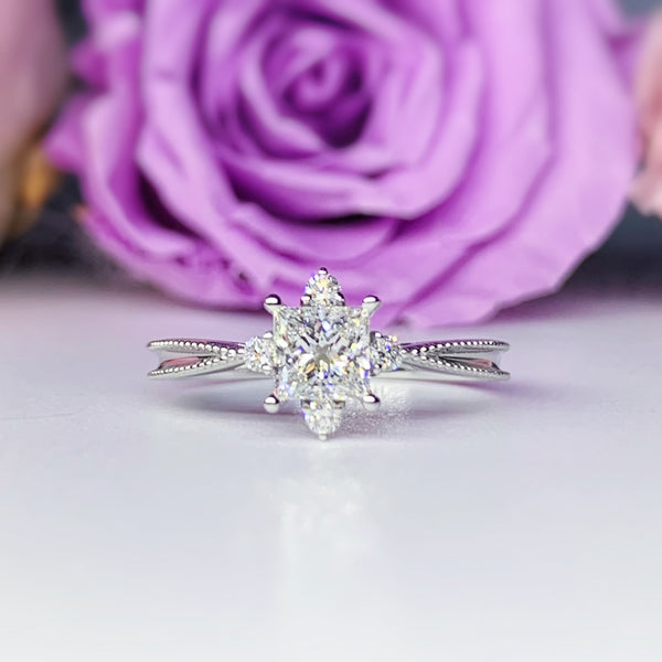 Princess Cut Halo Diamond Engagement Ring [Setting Only] - LGR072S