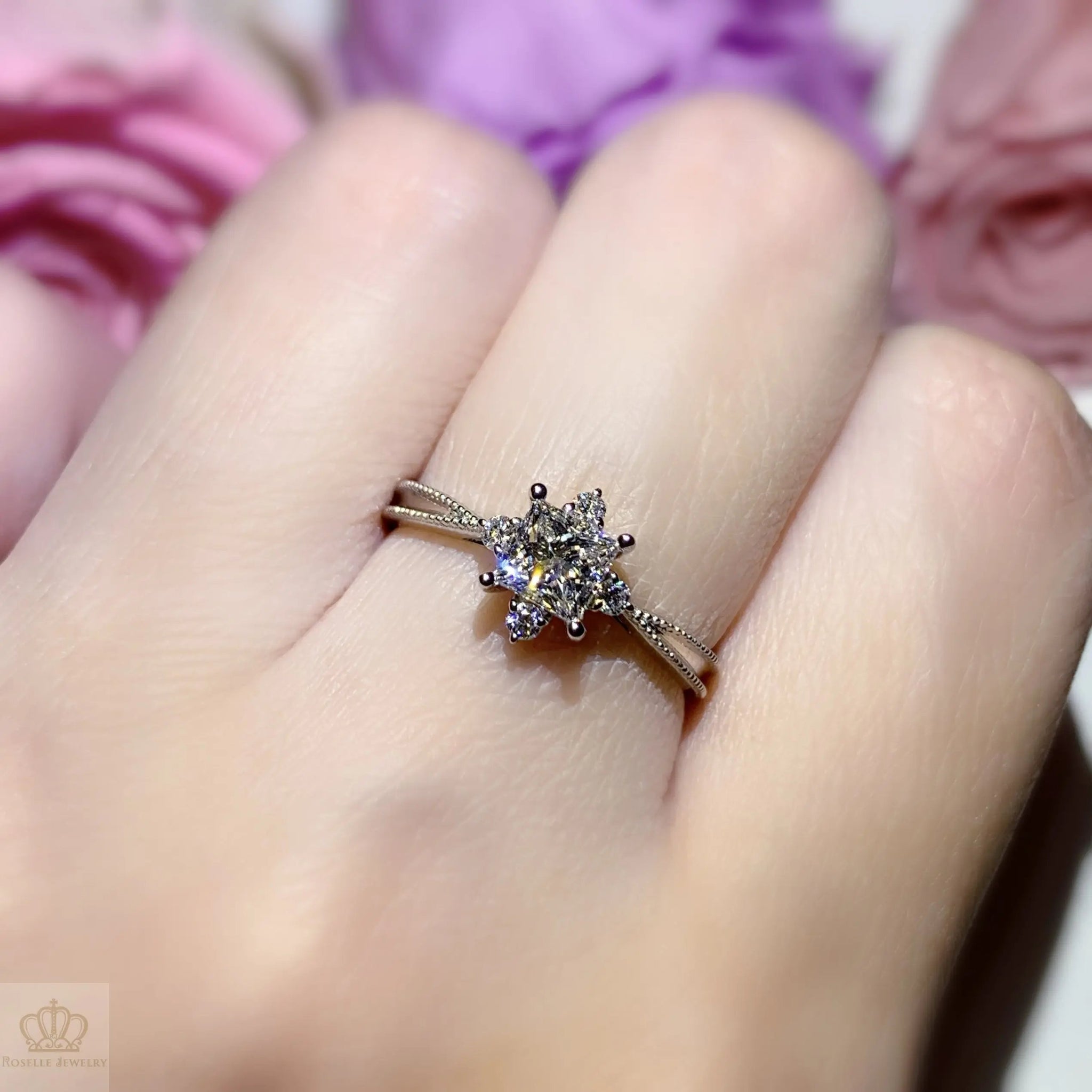 Princess Cut Halo Diamond Engagement Ring [Setting Only] - LGR072S CHARLISA™