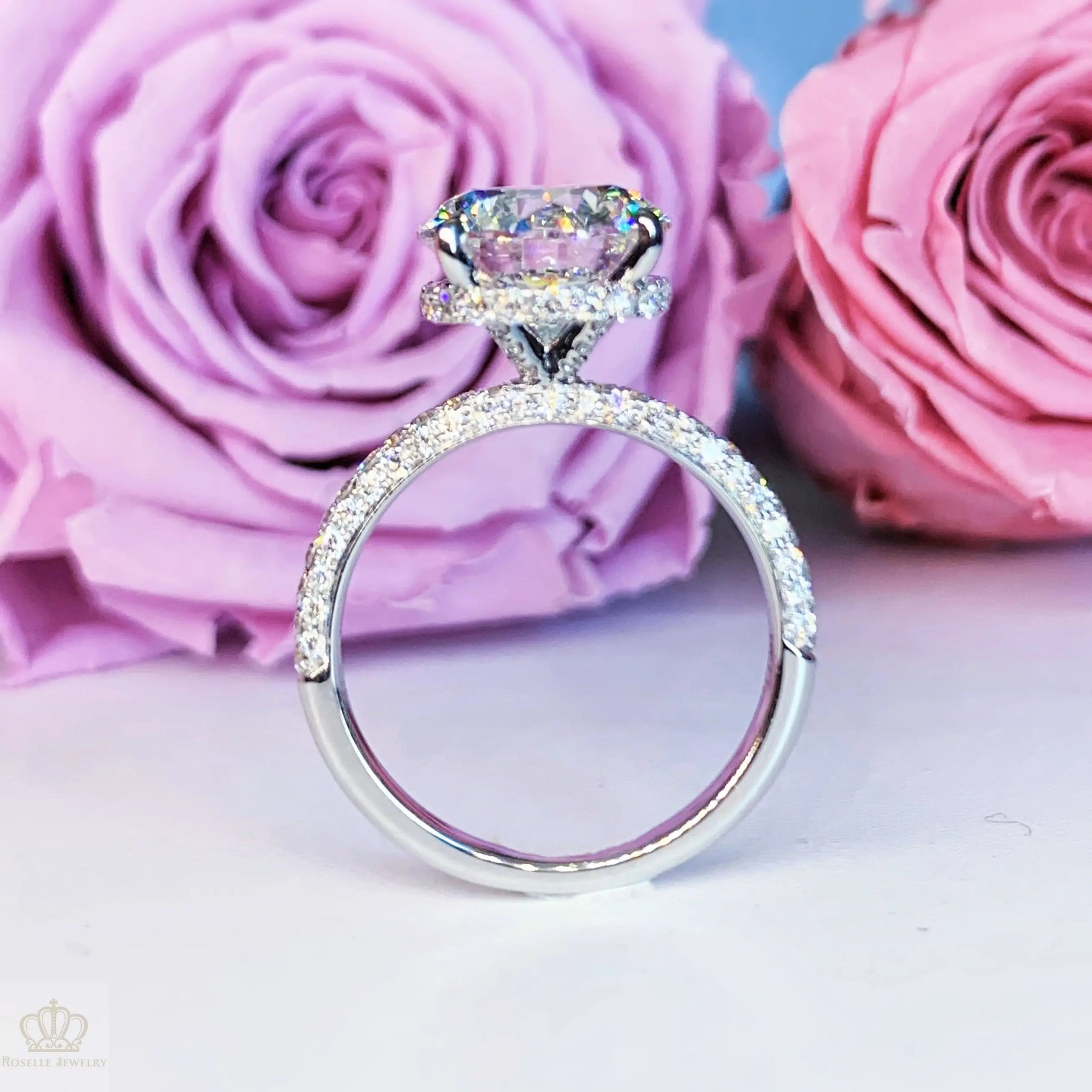 Poetry of Love Enchanting Side Stone Diamond Engagement Ring - LGV006 CHARLISA™