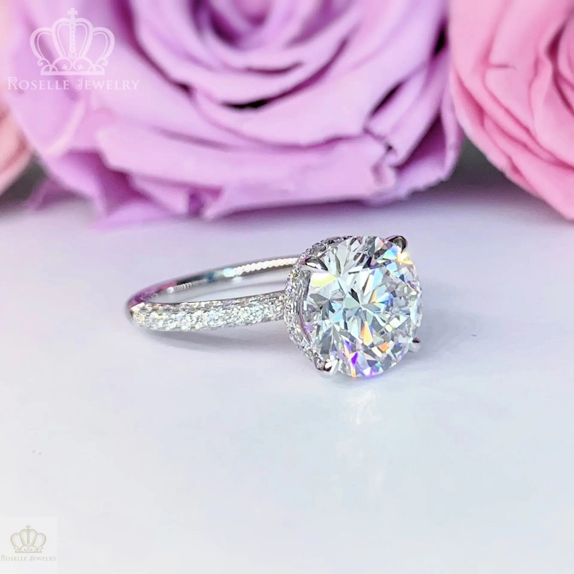 Poetry of Love Enchanting Side Stone Diamond Engagement Ring - LGV006 CHARLISA™