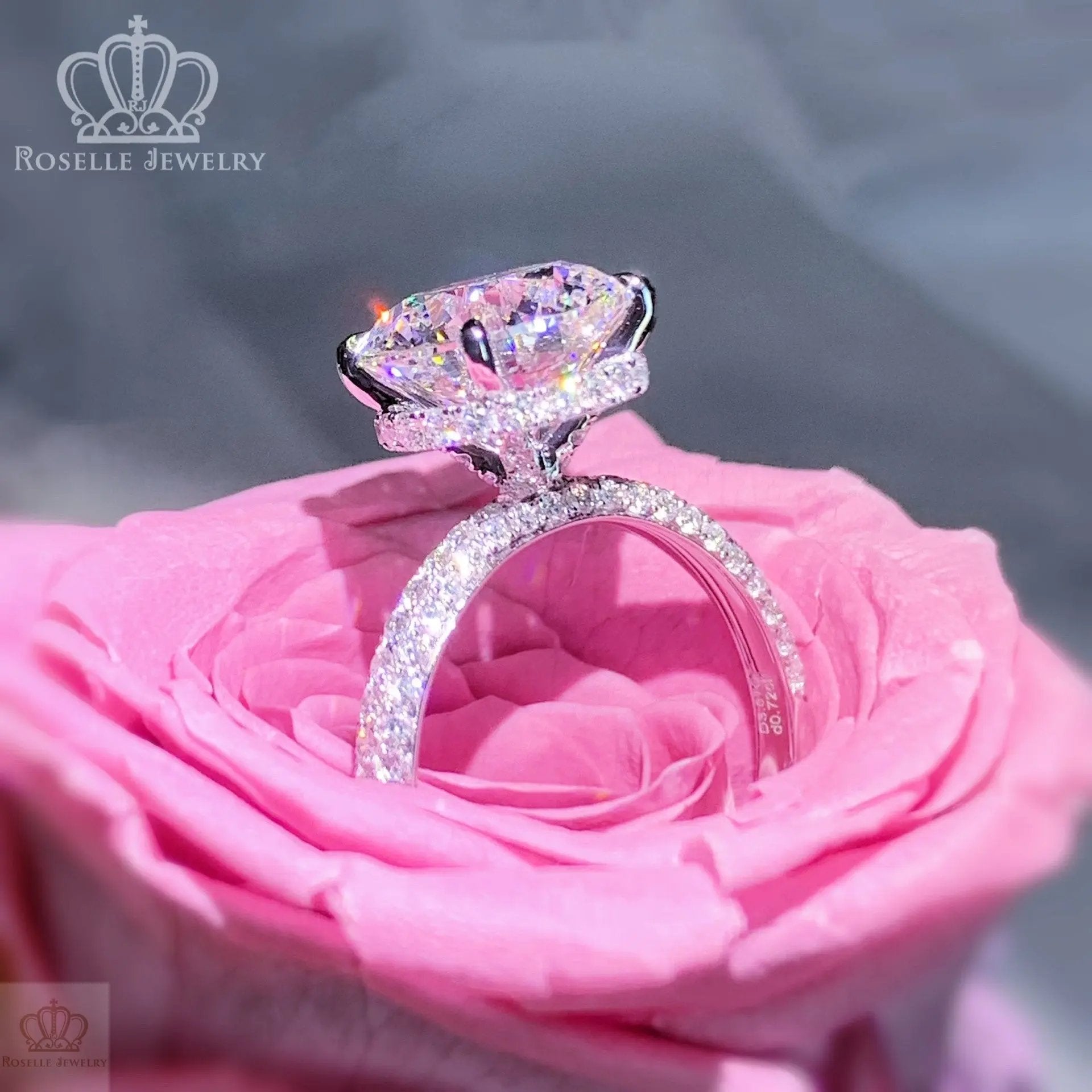 Poetry of Love Enchanting Side Stone Diamond Engagement Ring - LGV006 CHARLISA™