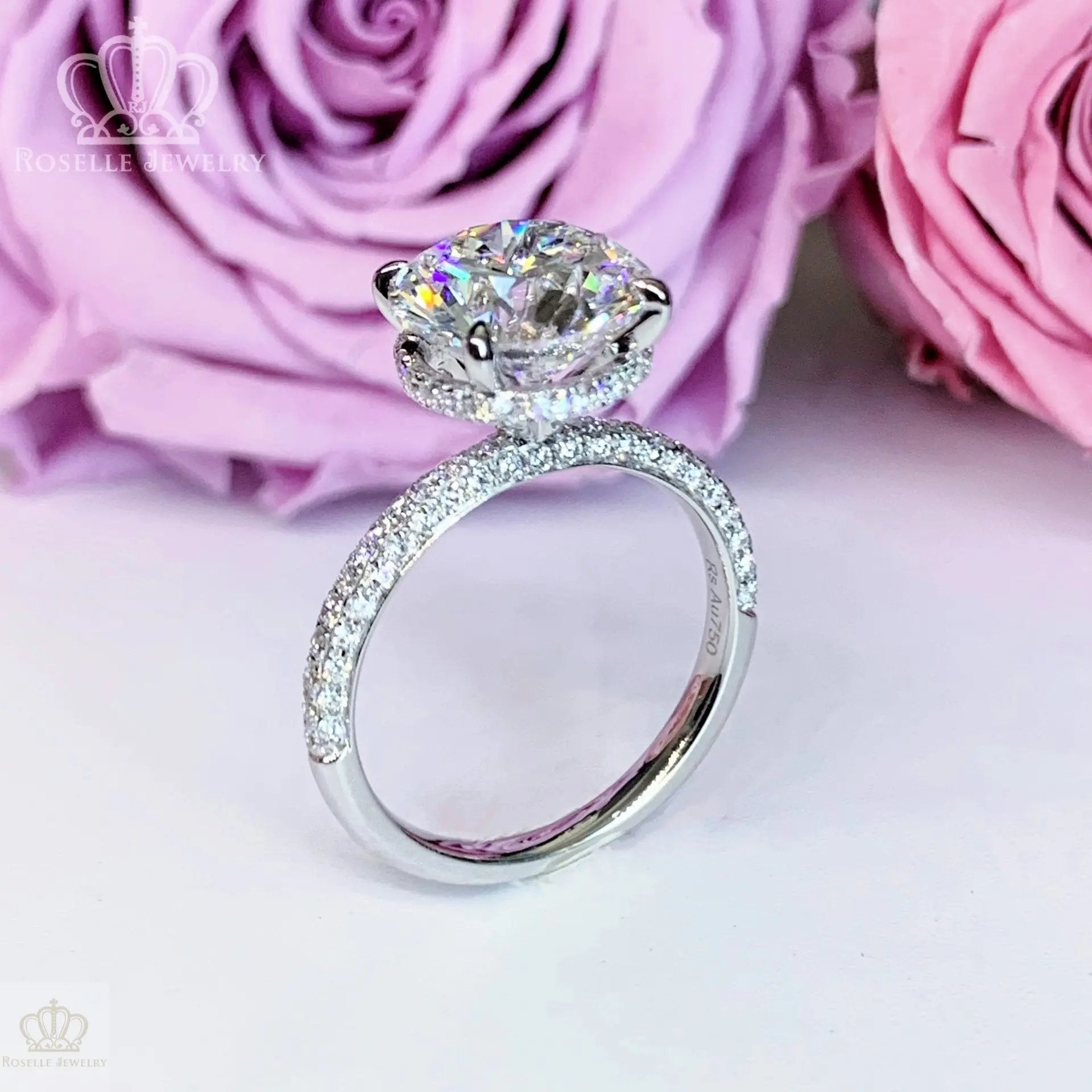Poetry of Love Enchanting Side Stone Diamond Engagement Ring - LGV006 CHARLISA™