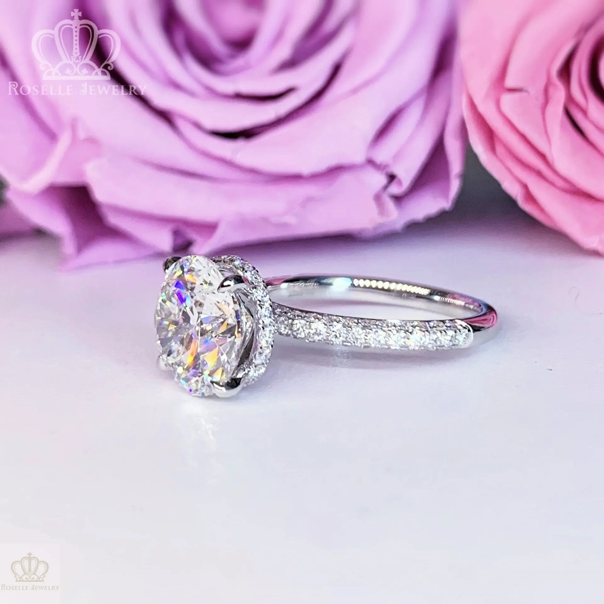 Poetry of Love Enchanting Side Stone Diamond Engagement Ring - LGV006 CHARLISA™