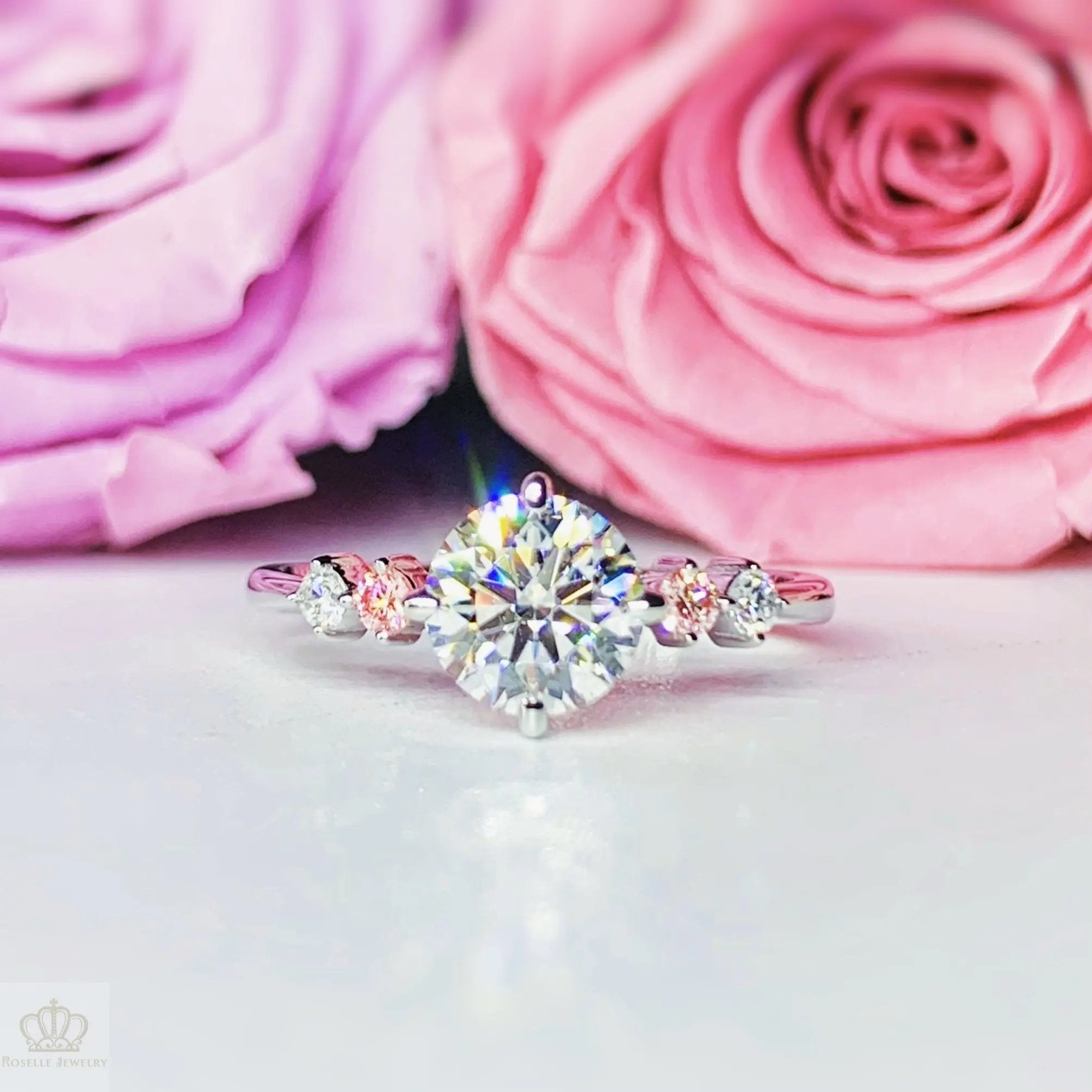 LGT031 - [Setting Only] Side Stone Diamond Engagement Ring CHARLISA™