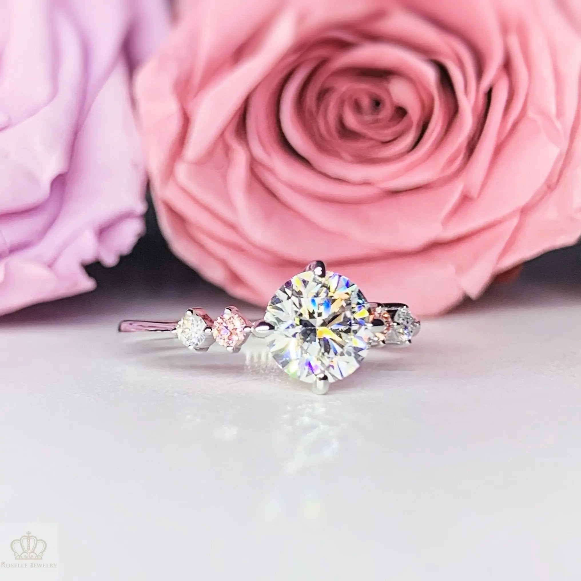 LGT031 - [Setting Only] Side Stone Diamond Engagement Ring CHARLISA™