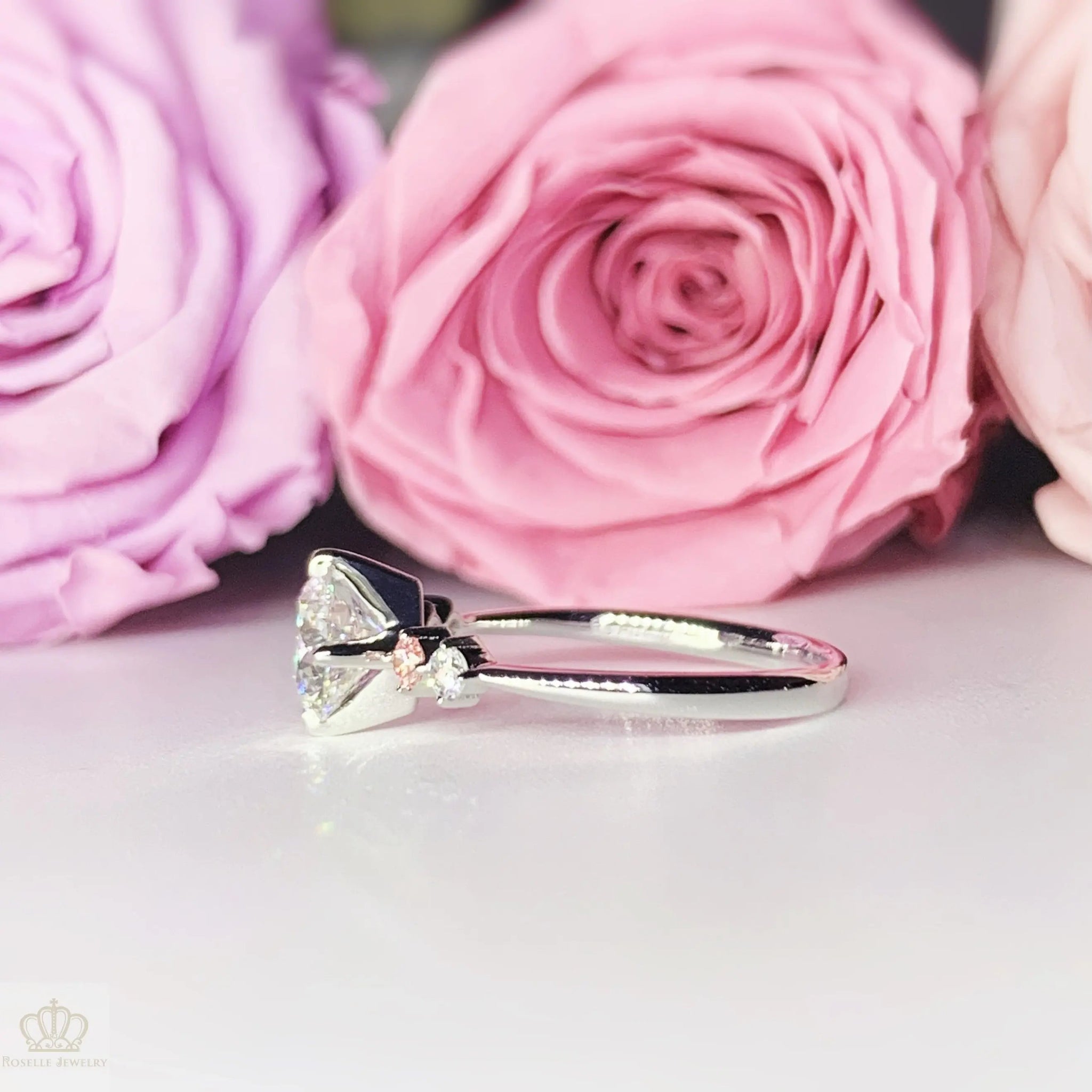 LGT031 - [Setting Only] Side Stone Diamond Engagement Ring CHARLISA™