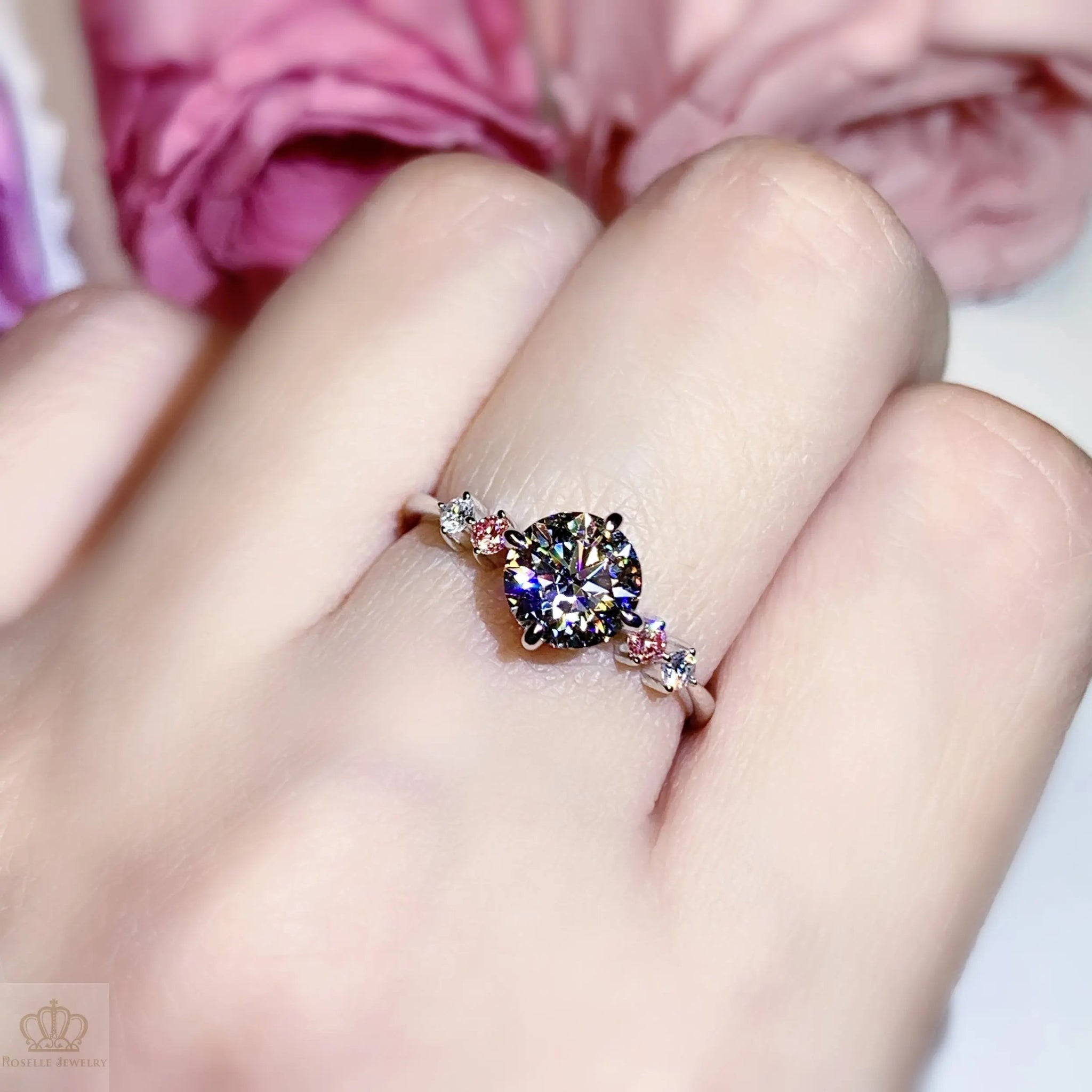 LGT031 - [Setting Only] Side Stone Diamond Engagement Ring CHARLISA™