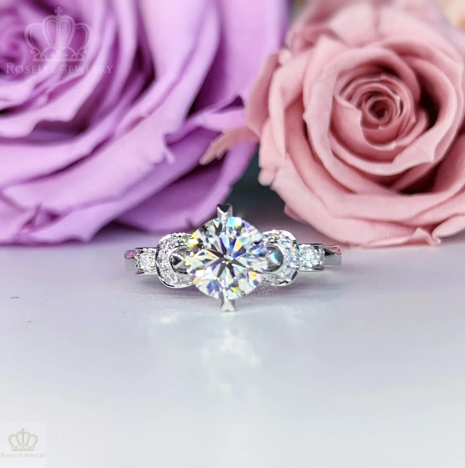 LGR085 - [Setting Only] Side Stone Diamond Bow Engagement Ring CHARLISA™