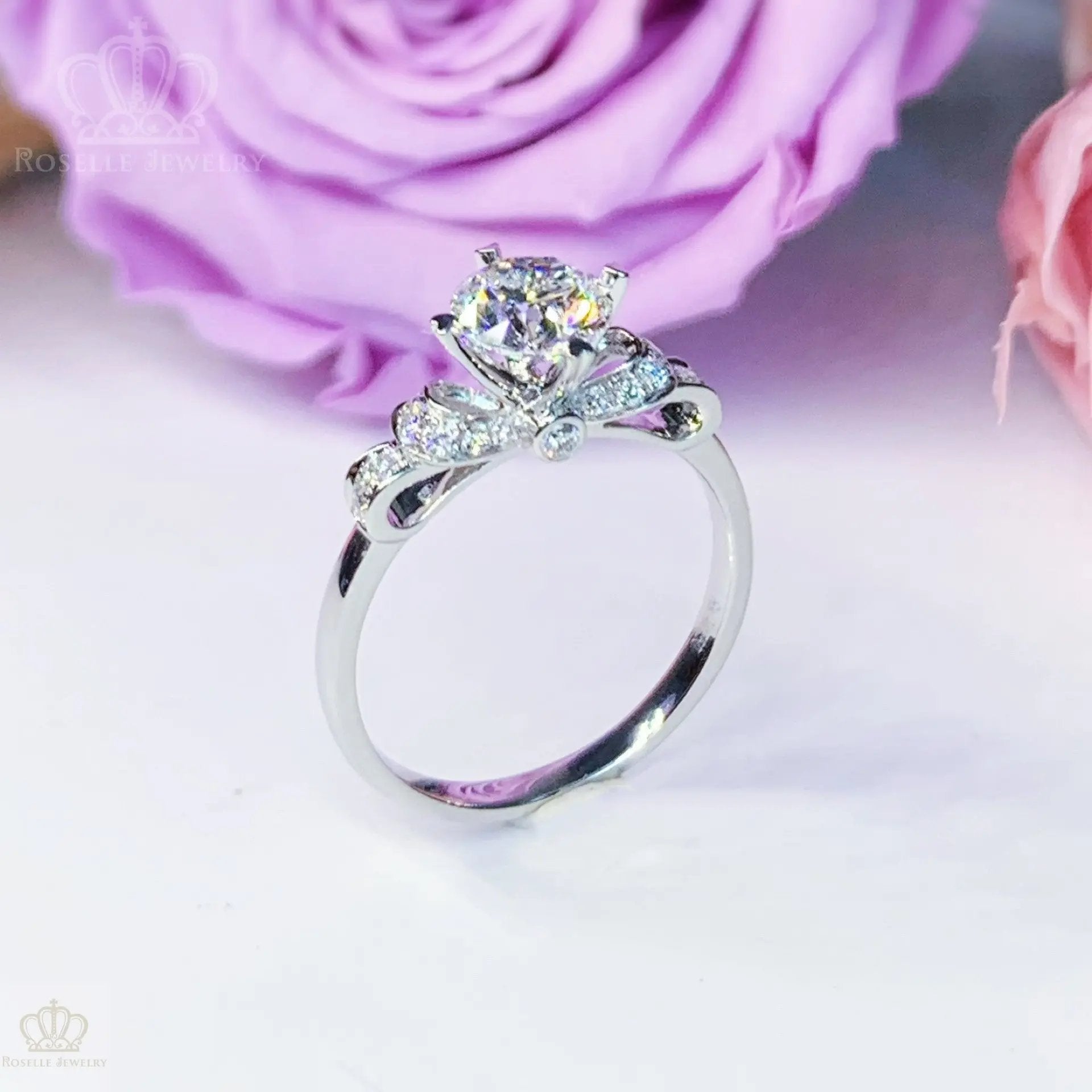 LGR085 - [Setting Only] Side Stone Diamond Bow Engagement Ring CHARLISA™