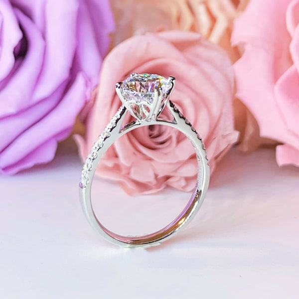 1.37ctw Side Stone Diamond Engagement Ring - LGR089