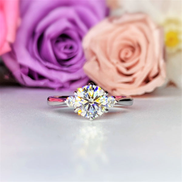 Three Stone Diamond Engagement Ring [Setting Only] - KV16S
