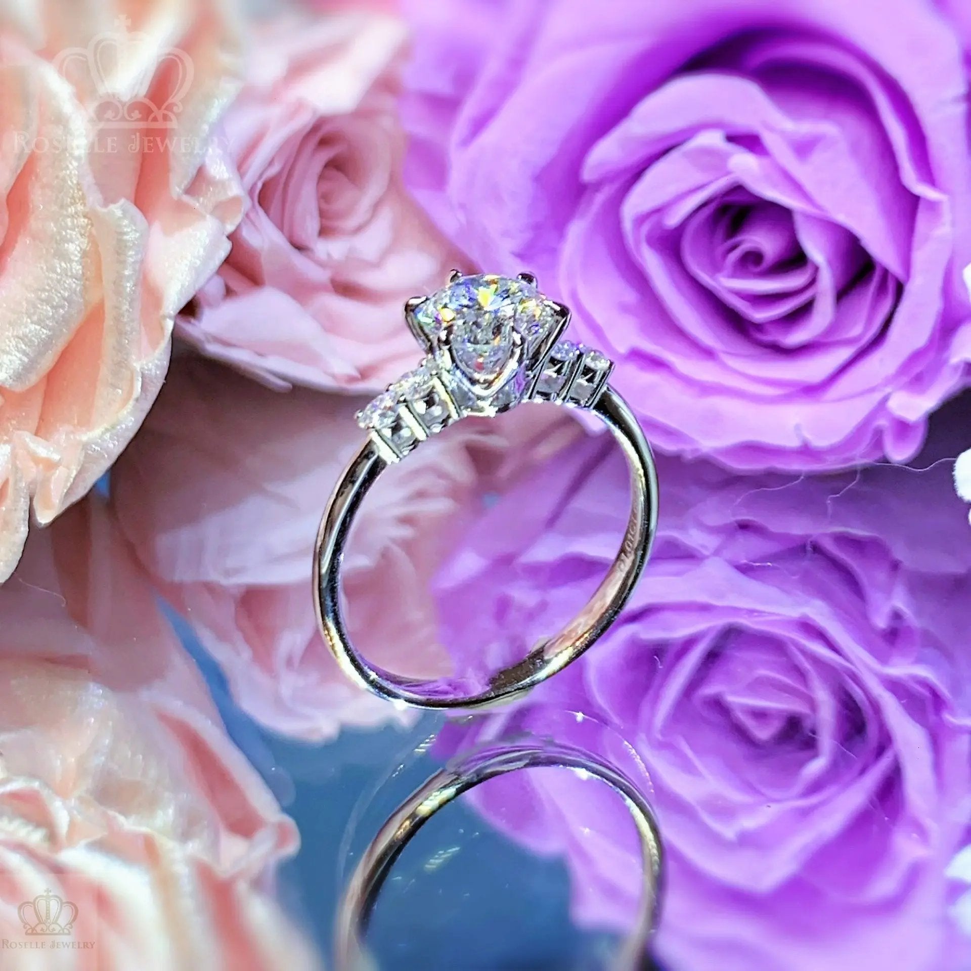Pave Side Stone Diamond Engagement Ring [Setting Only] - LGR046 CHARLISA™