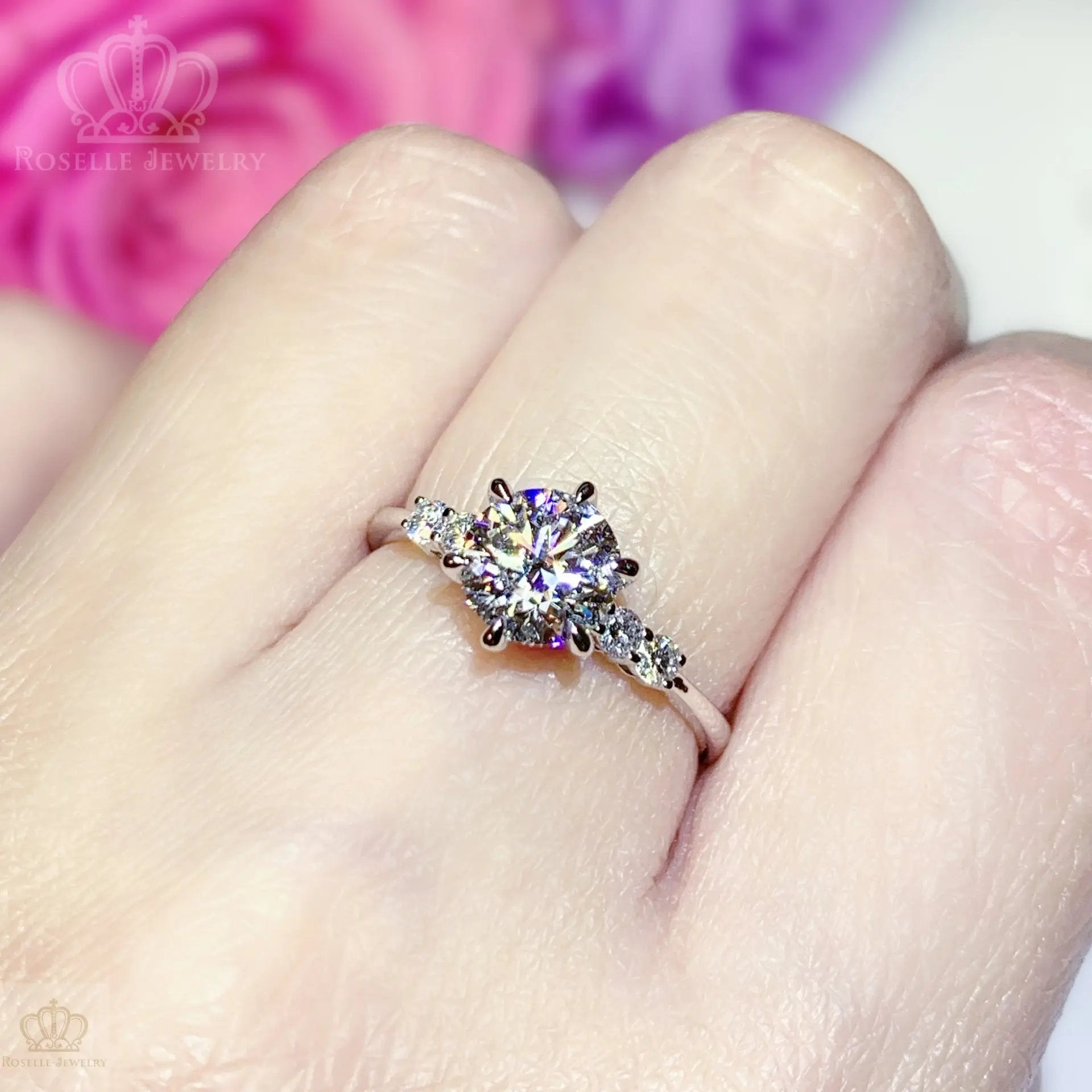 Pave Side Stone Diamond Engagement Ring [Setting Only] - LGR046 CHARLISA™