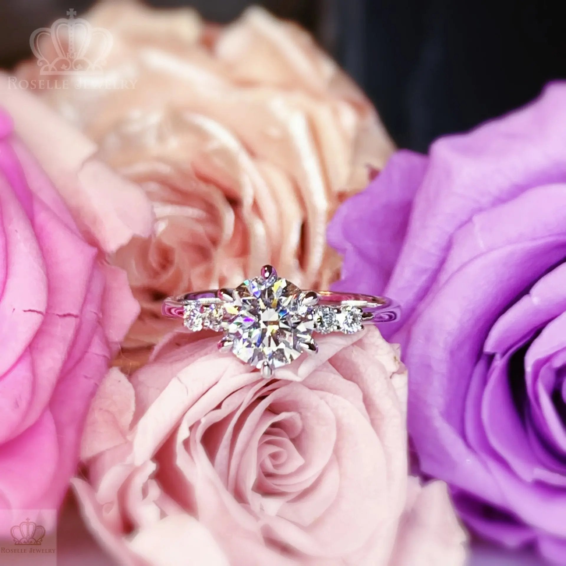 Pave Side Stone Diamond Engagement Ring [Setting Only] - LGR046 CHARLISA™