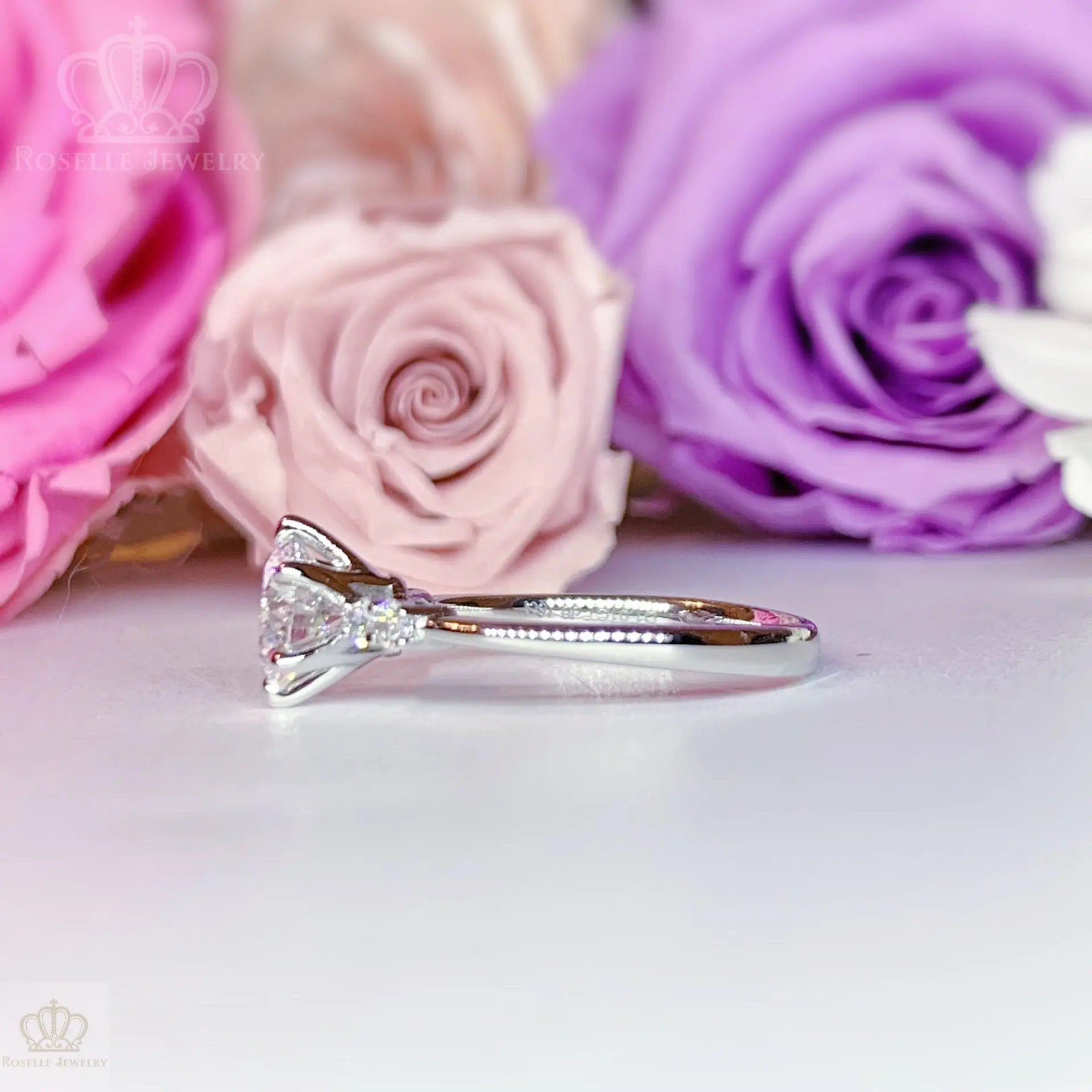 Pave Side Stone Diamond Engagement Ring [Setting Only] - LGR046 CHARLISA™