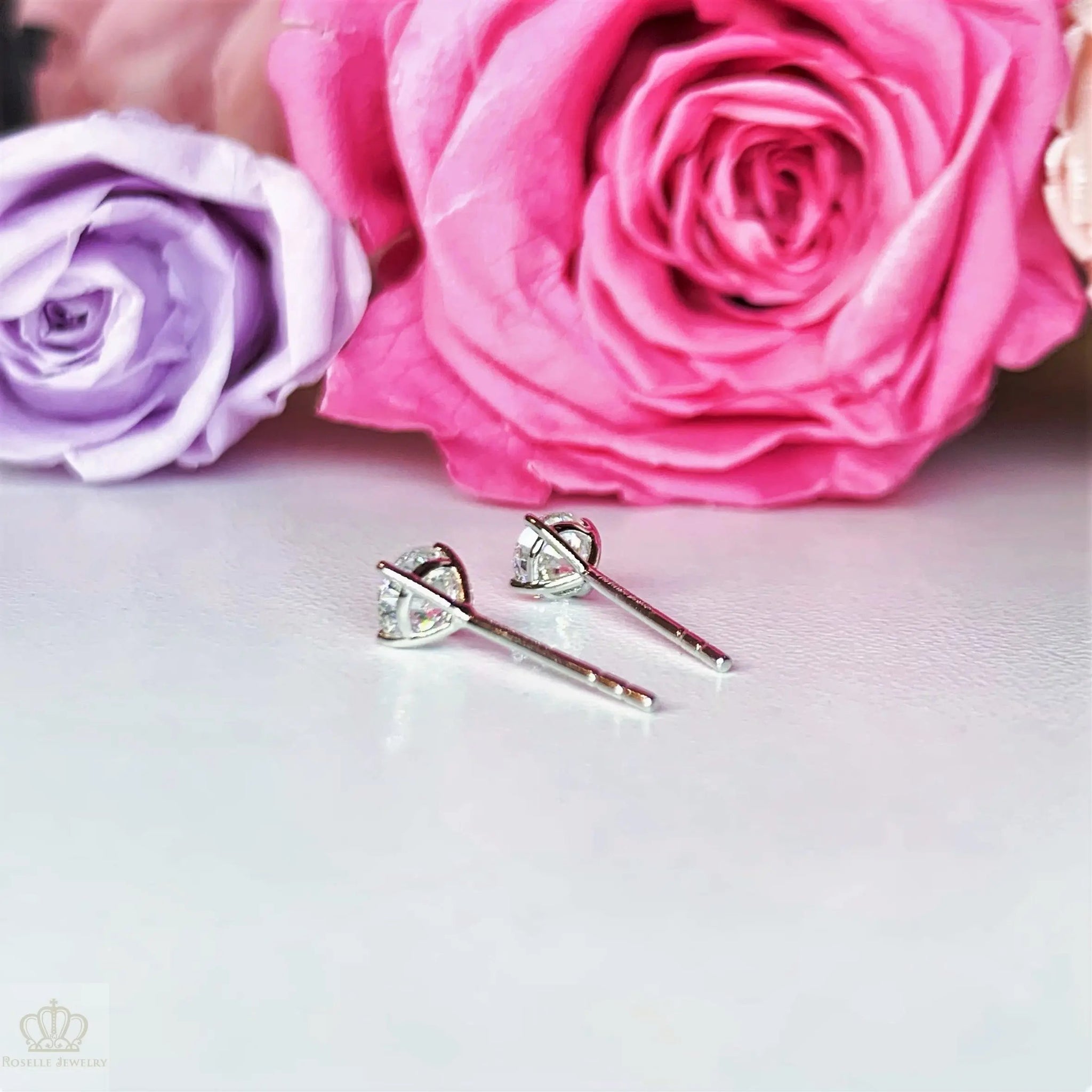 LE3 - [Setting Only] Four Prong Diamond Stud Earrings CHARLISA™