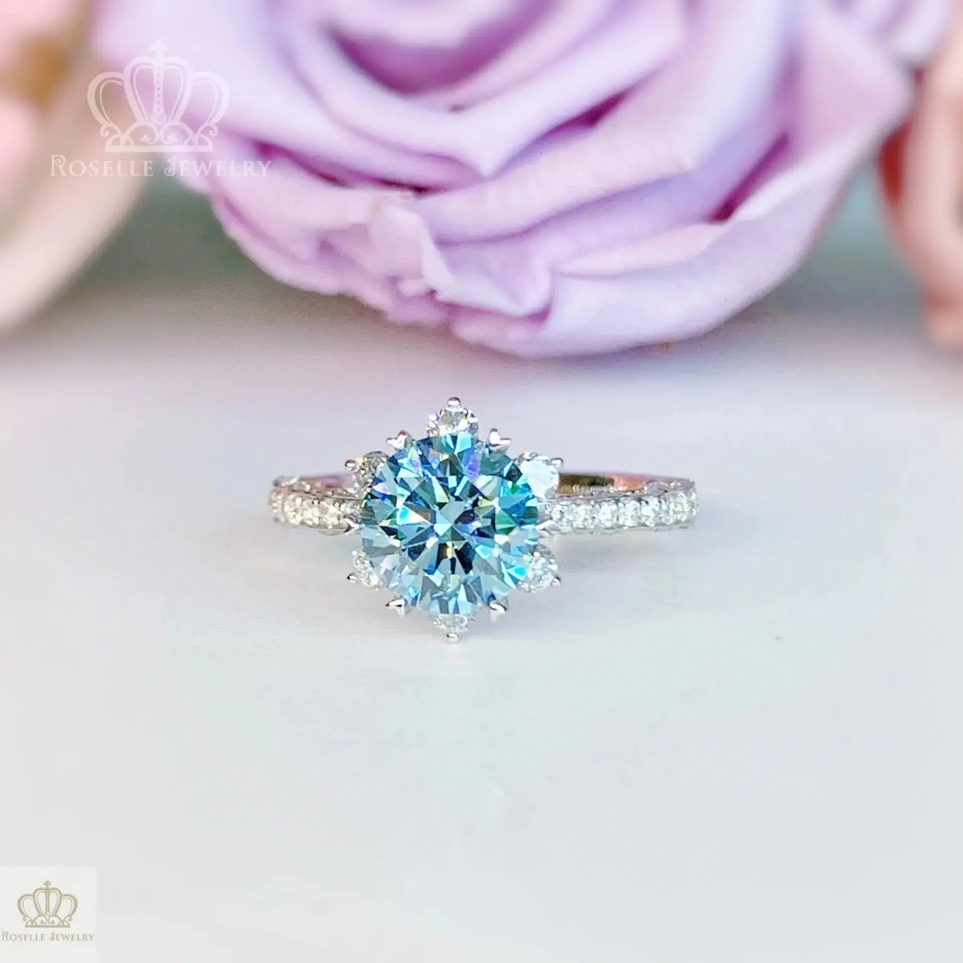 LGV403 - [Setting Only] Six Prong Hidden Halo Diamond Engagement Ring CHARLISA™