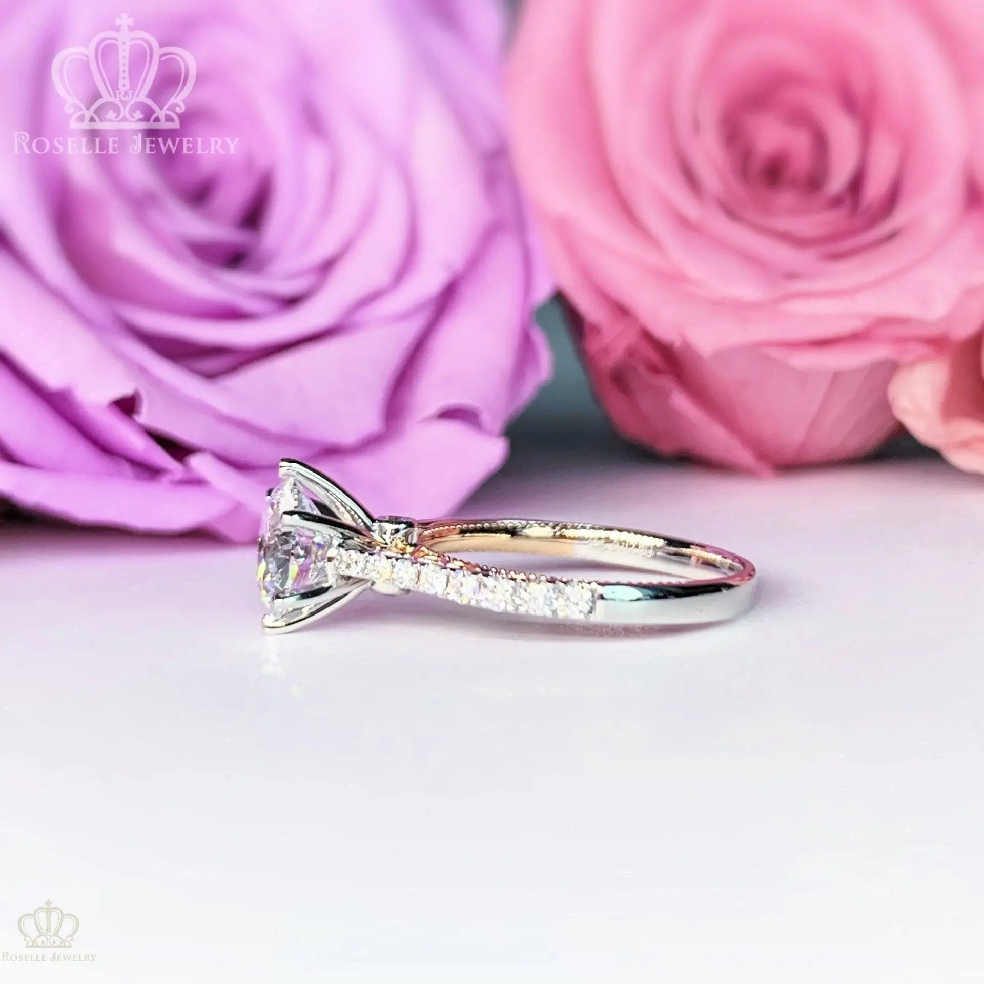 LGV003 - [Setting Only] Vintage Side Stone Engagement Ring CHARLISA™