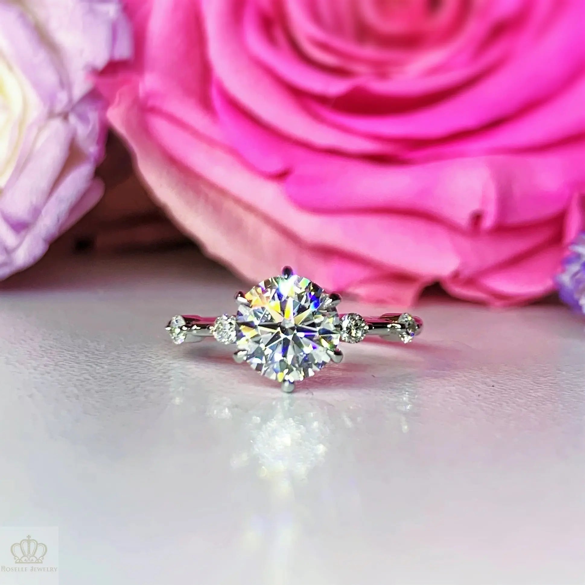 LGR015 -  [Setting Only] Side Stone Diamond Engagement Ring CHARLISA™