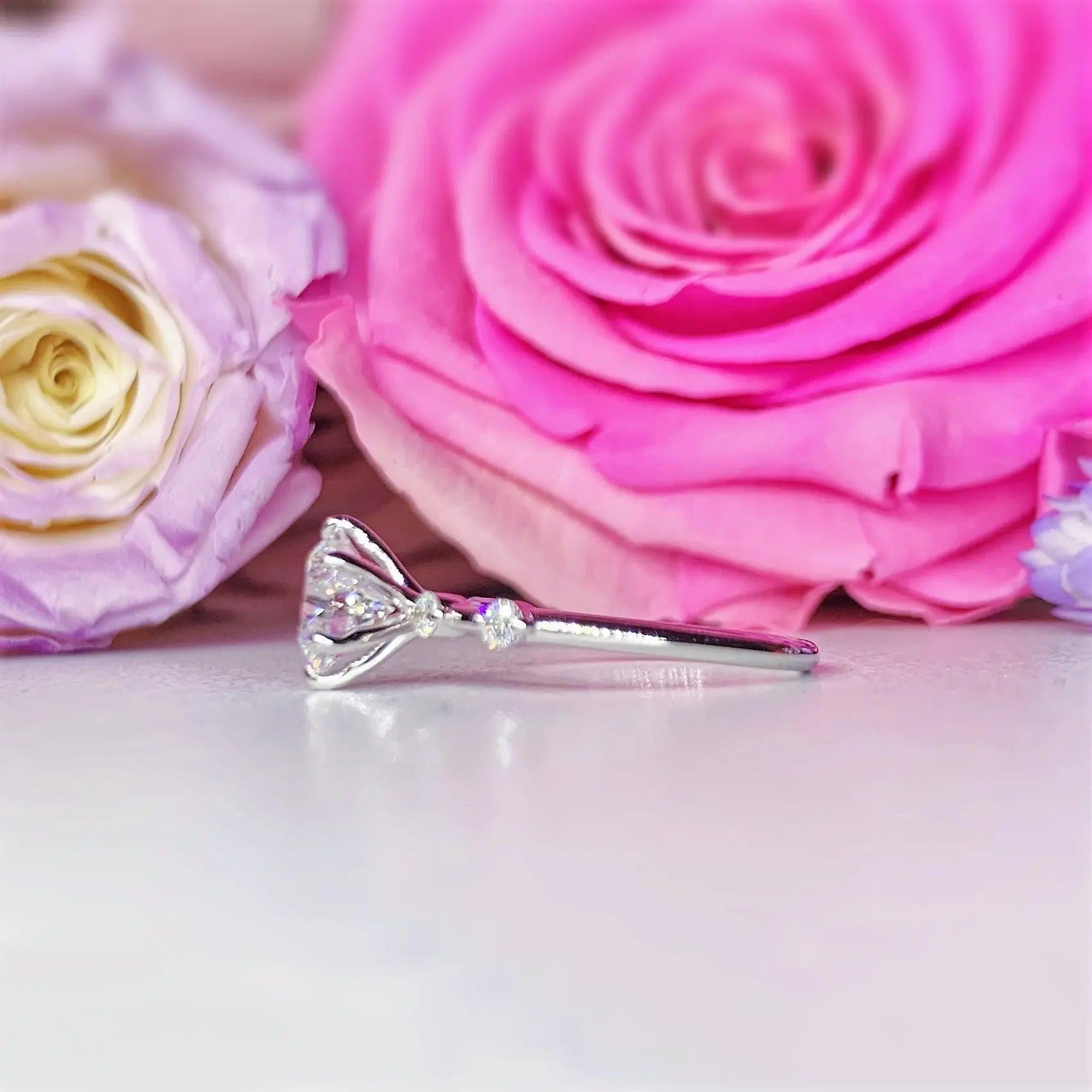 LGR015 -  [Setting Only] Side Stone Diamond Engagement Ring CHARLISA™