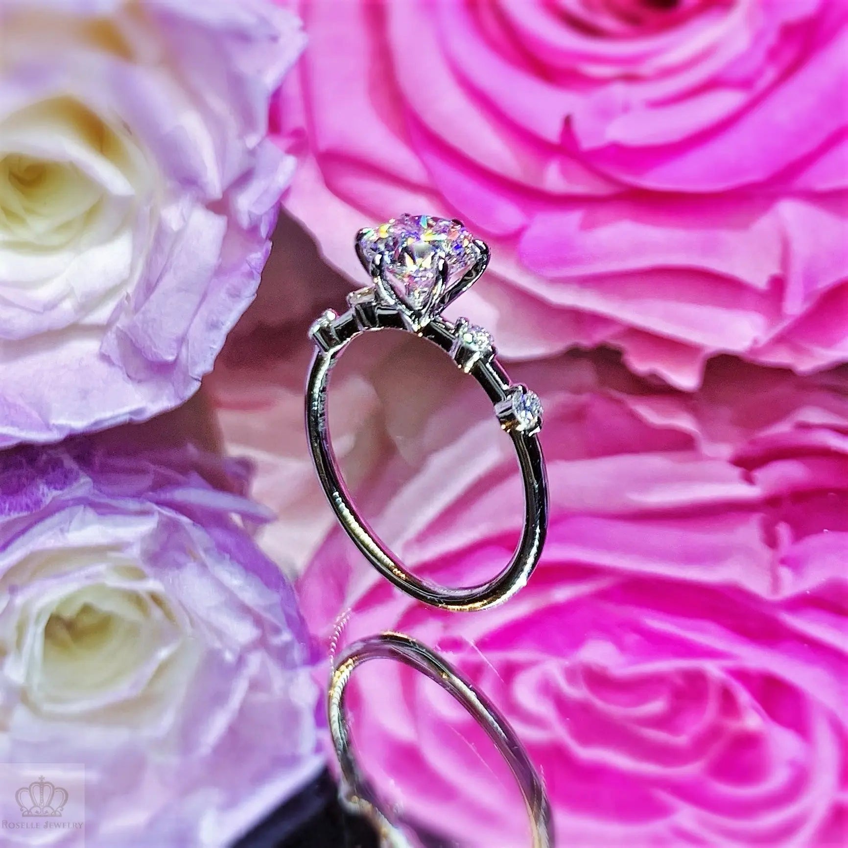 LGR015 -  [Setting Only] Side Stone Diamond Engagement Ring CHARLISA™