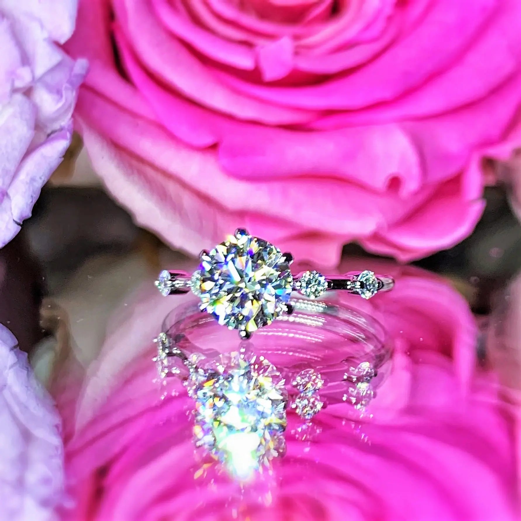 LGR015 -  [Setting Only] Side Stone Diamond Engagement Ring CHARLISA™