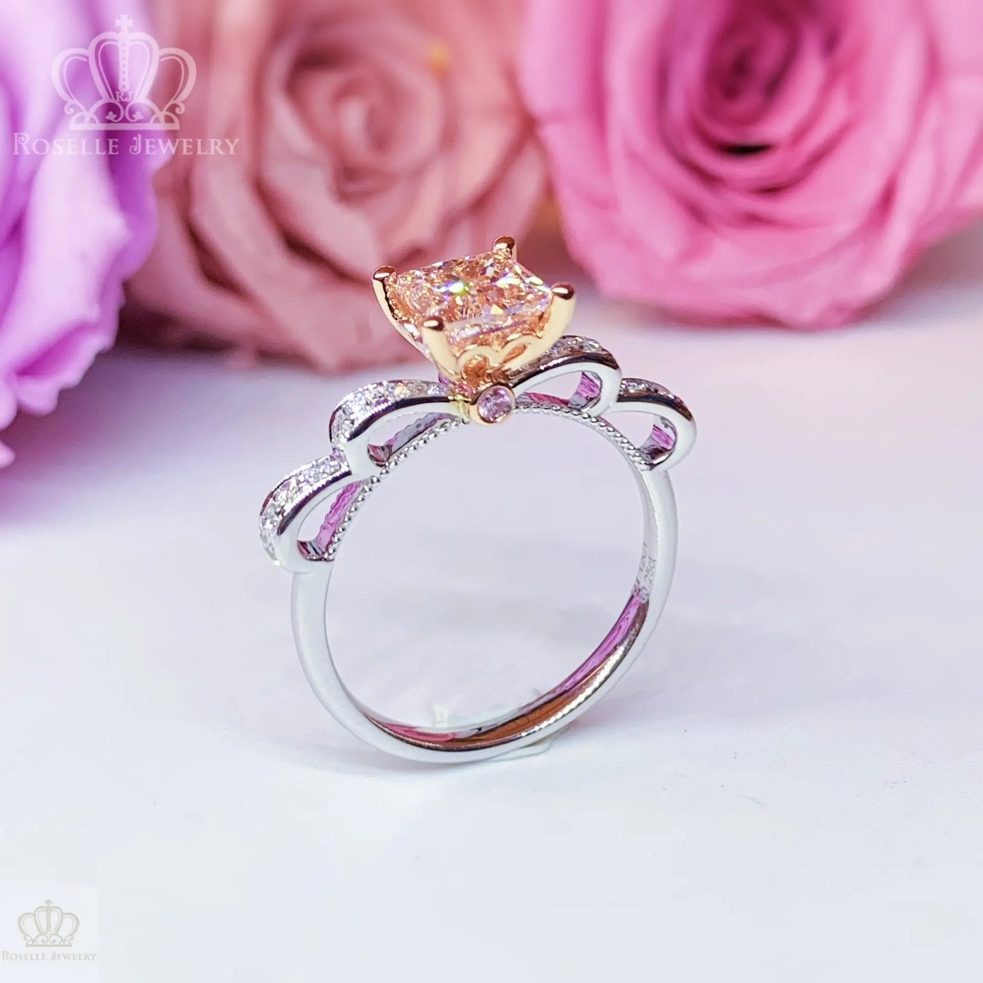 KTB6 - [Setting Only] Side Stone Diamond Bow Engagement Ring CHARLISA™