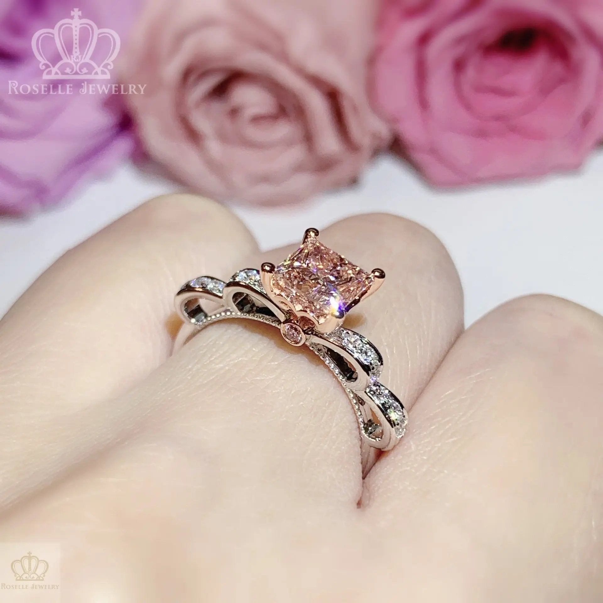 KTB6 - [Setting Only] Side Stone Diamond Bow Engagement Ring CHARLISA™