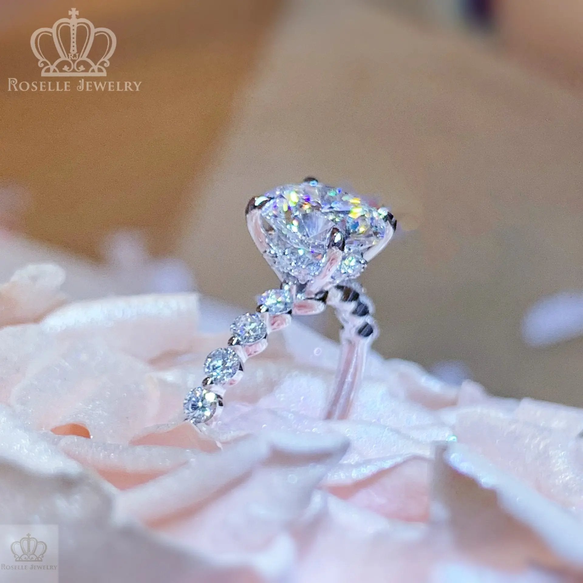 LGT008 - Side Stone Diamond Engagement Ring  [Setting Only] CHARLISA™