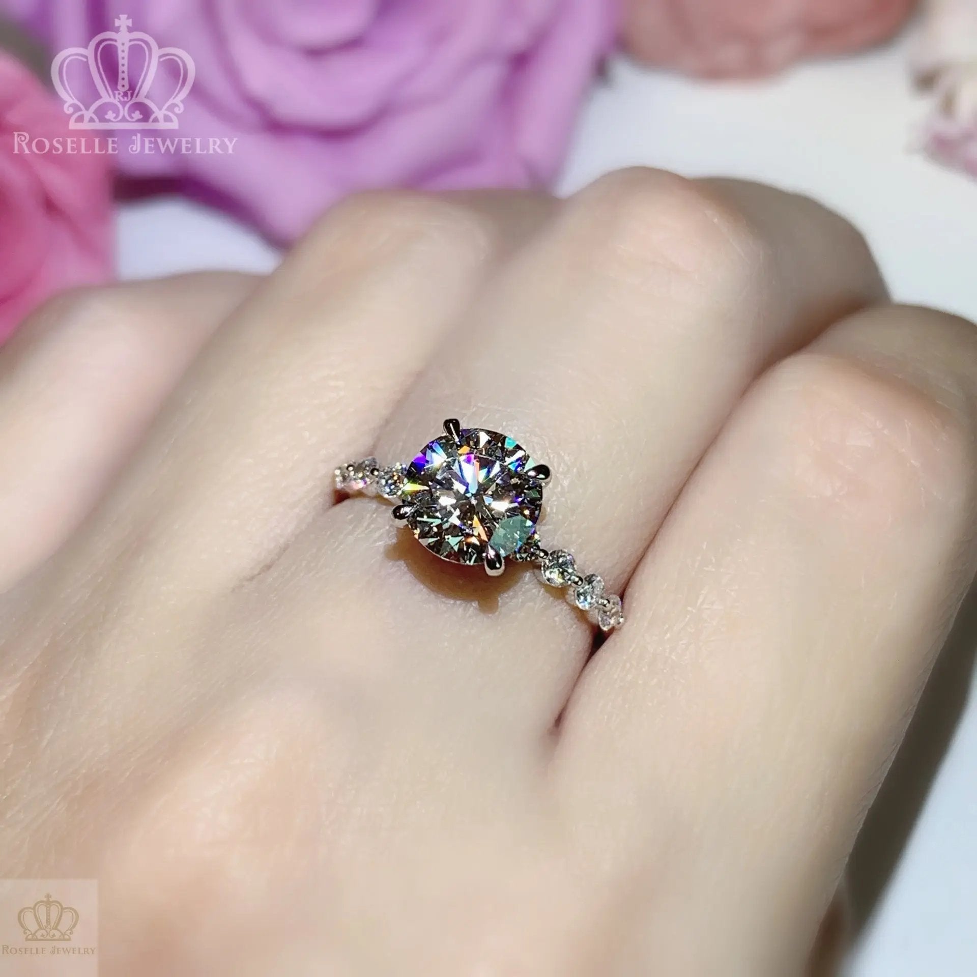 LGT008 - Side Stone Diamond Engagement Ring  [Setting Only] CHARLISA™