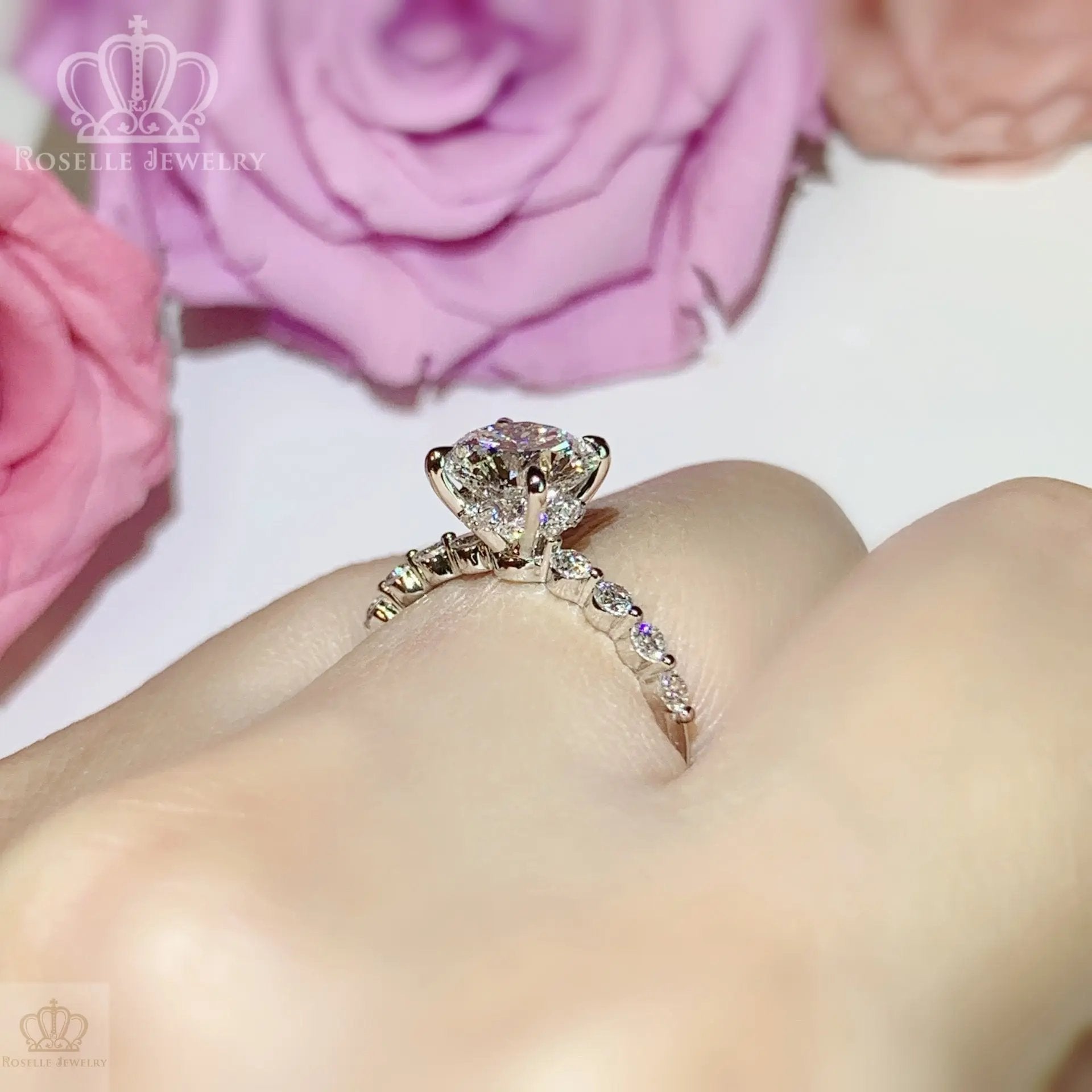 LGT008 - Side Stone Diamond Engagement Ring  [Setting Only] CHARLISA™