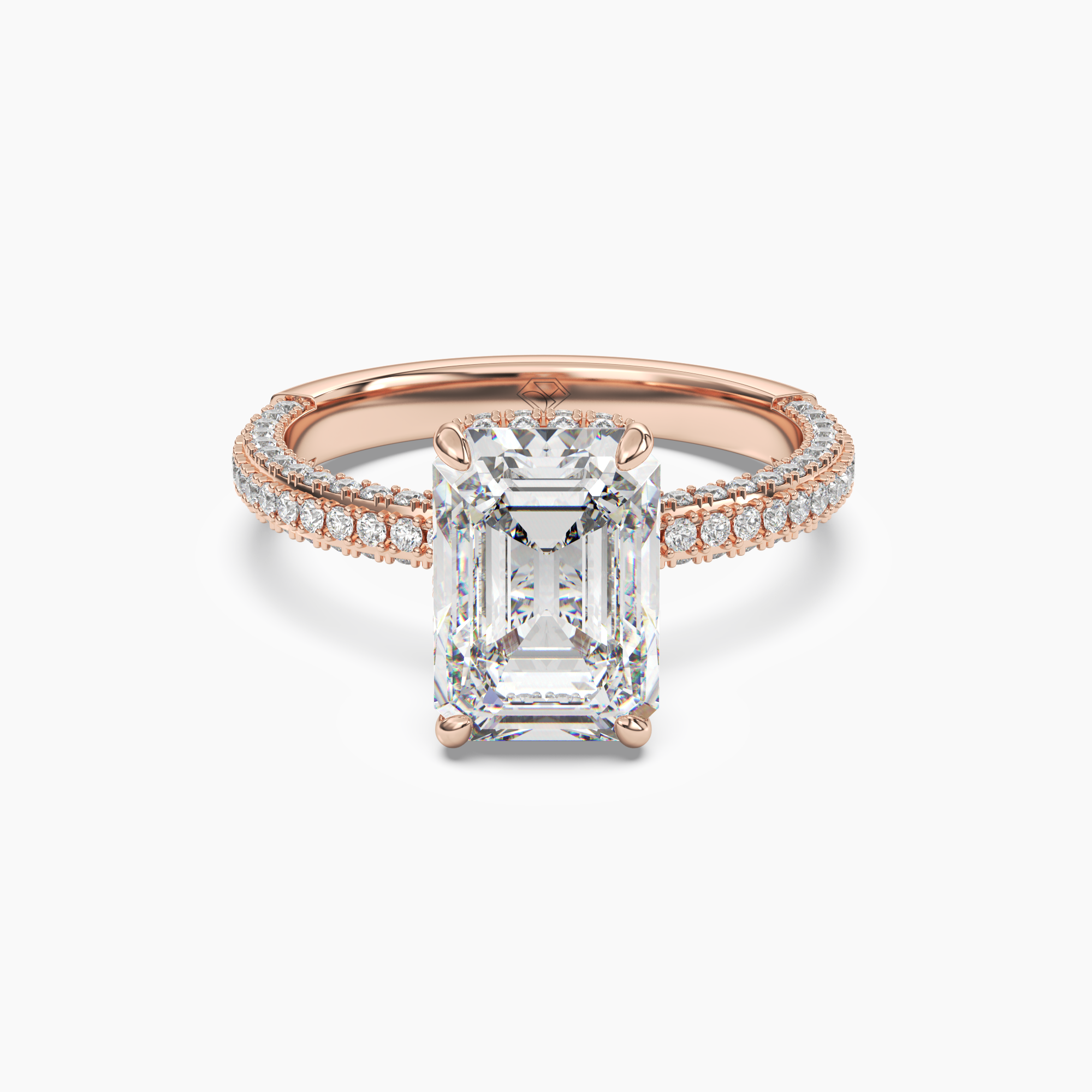 OBSER090 - Vesper Emerald engagement ring setting view 7