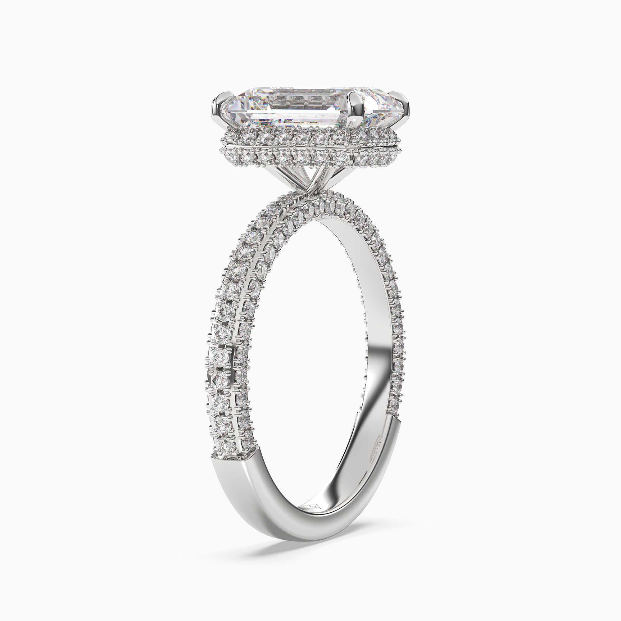 OBSER090 - Vesper Emerald engagement ring setting view 2